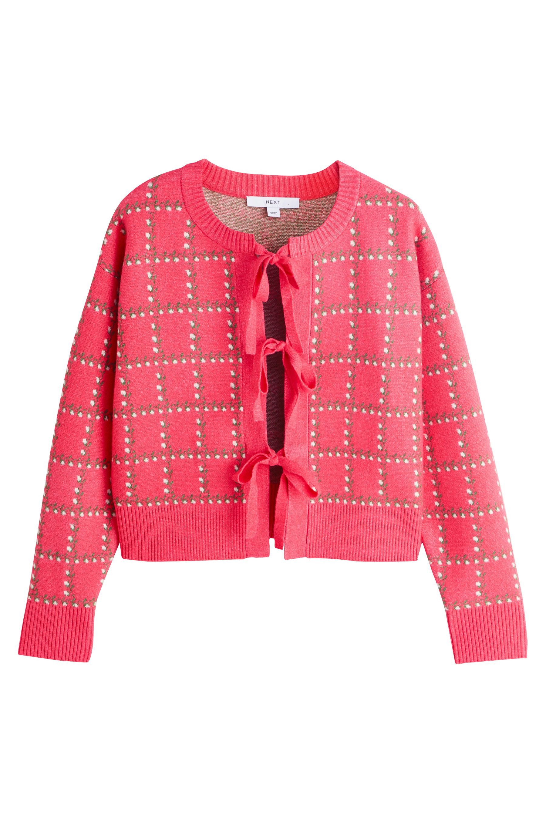 Next Strickjacke Superweiche Strickjacke mit Bindedetail vorne (1-tlg) günstig online kaufen