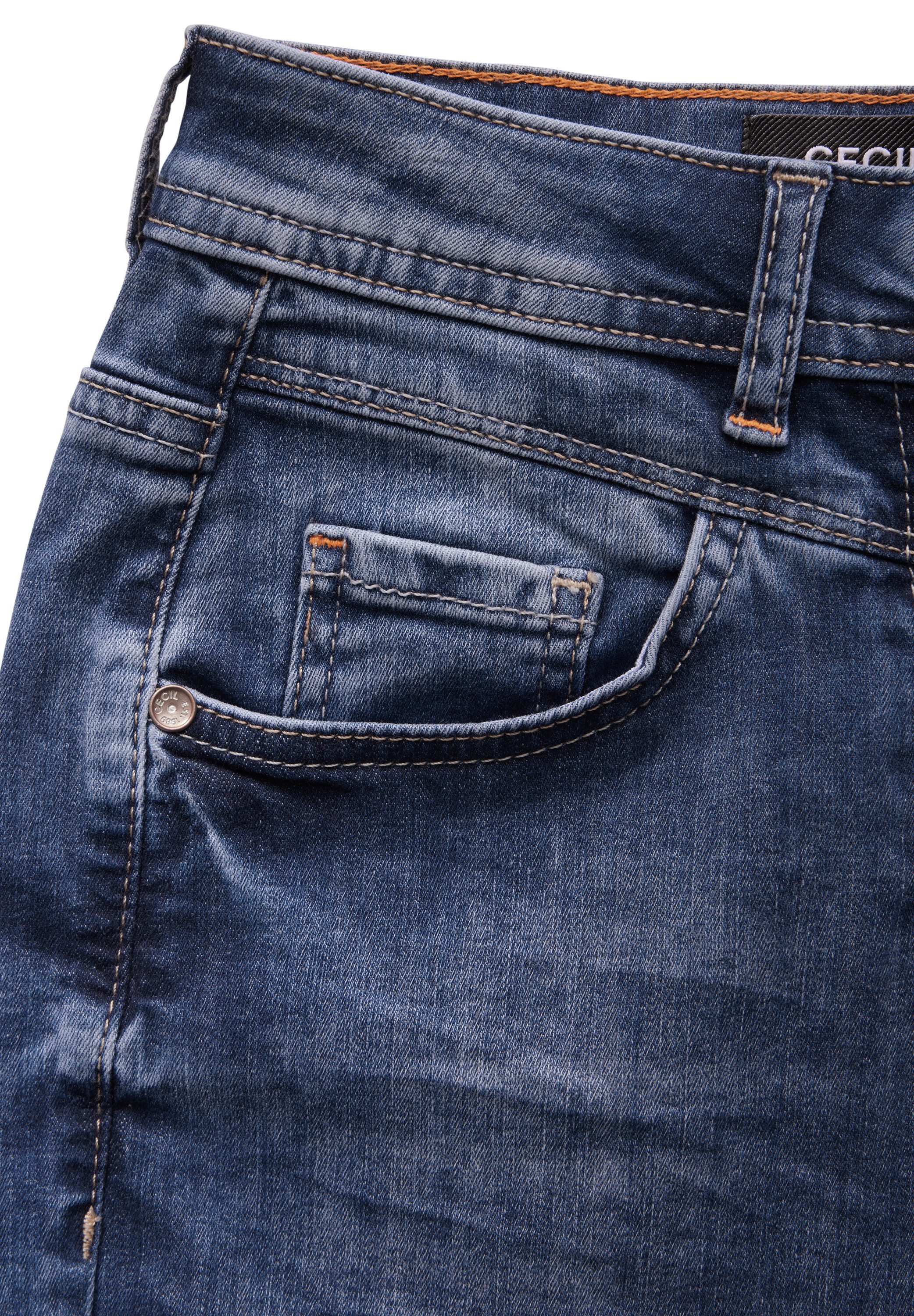 CECIL Bootcut-Jeans High Waist