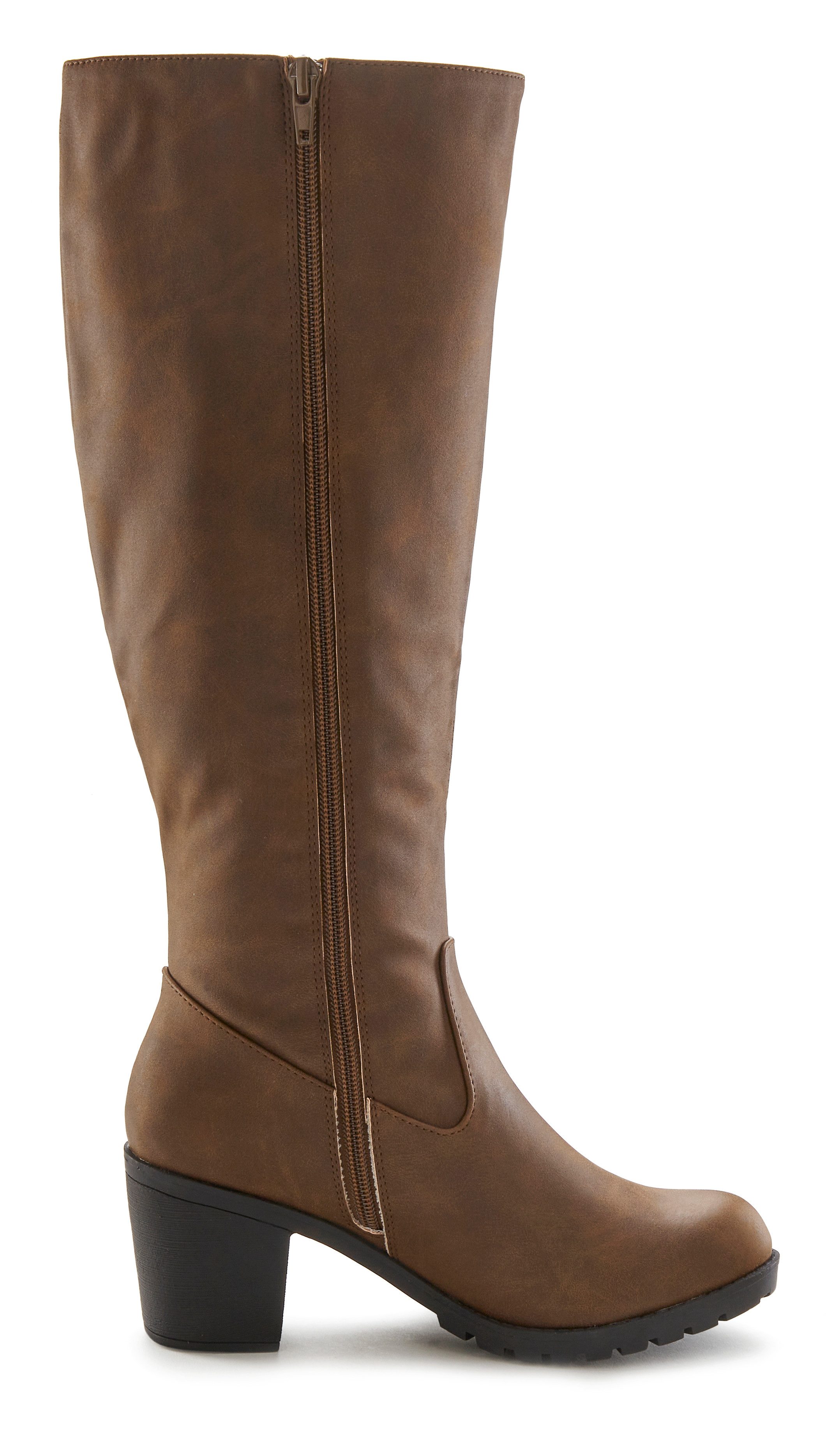 LASCANA Weitschaftstiefel Stiefel, Stiefelette, langer Stiefel, Blockabsatz, Cowboy Stil VEGAN