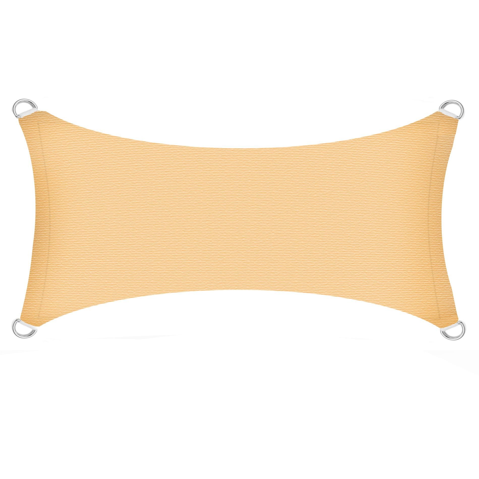 ESTEXO Sonnensegel Sonnenschutzsegel Schattenspender 4 x 6 m HDPE beige Rechteck Segel