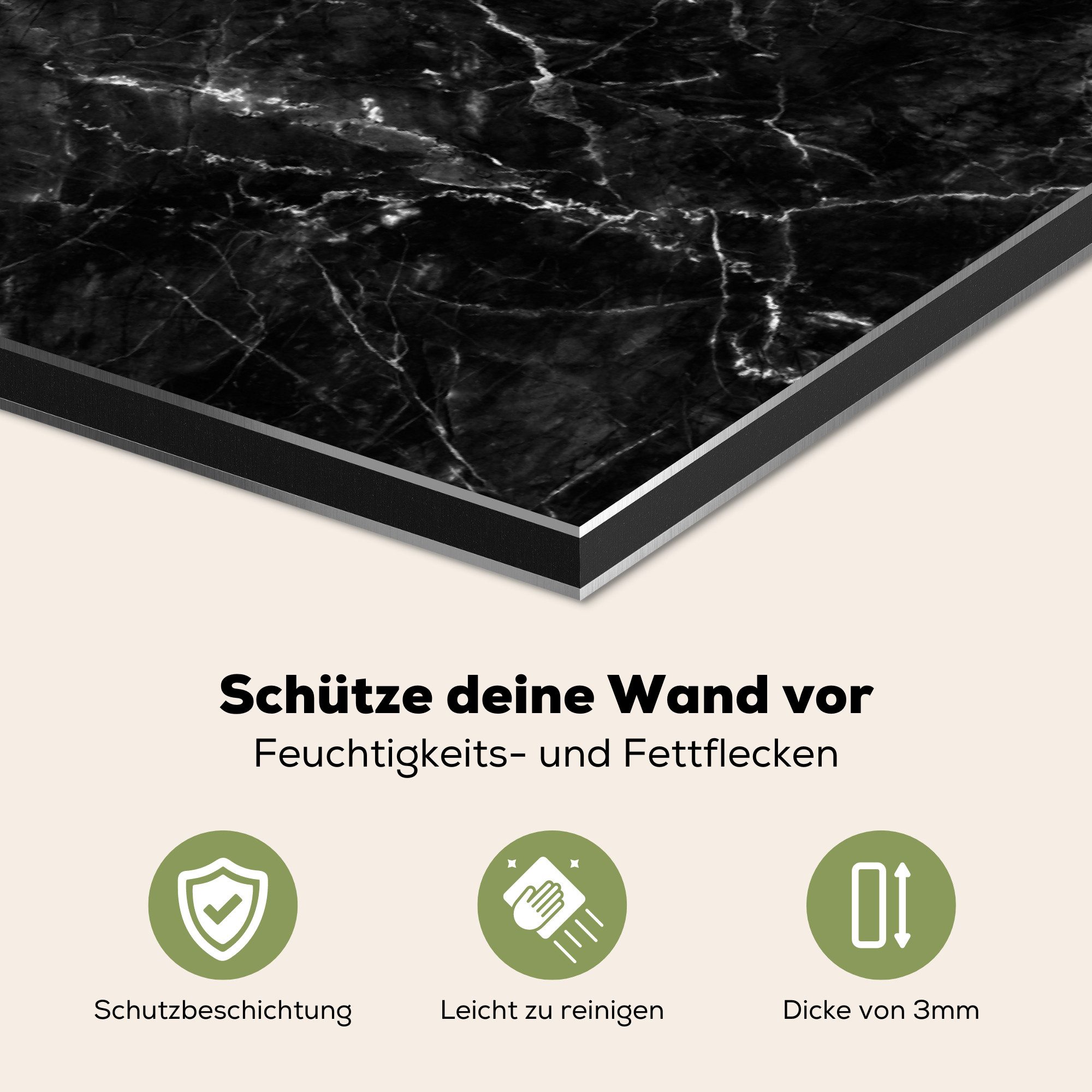 KitchenYeah Küchenrückwand Marmor - Keramik - Linie, (1-tlg), Spritzschutz Küchenrückwand, Wandschutz, 60x30 cm