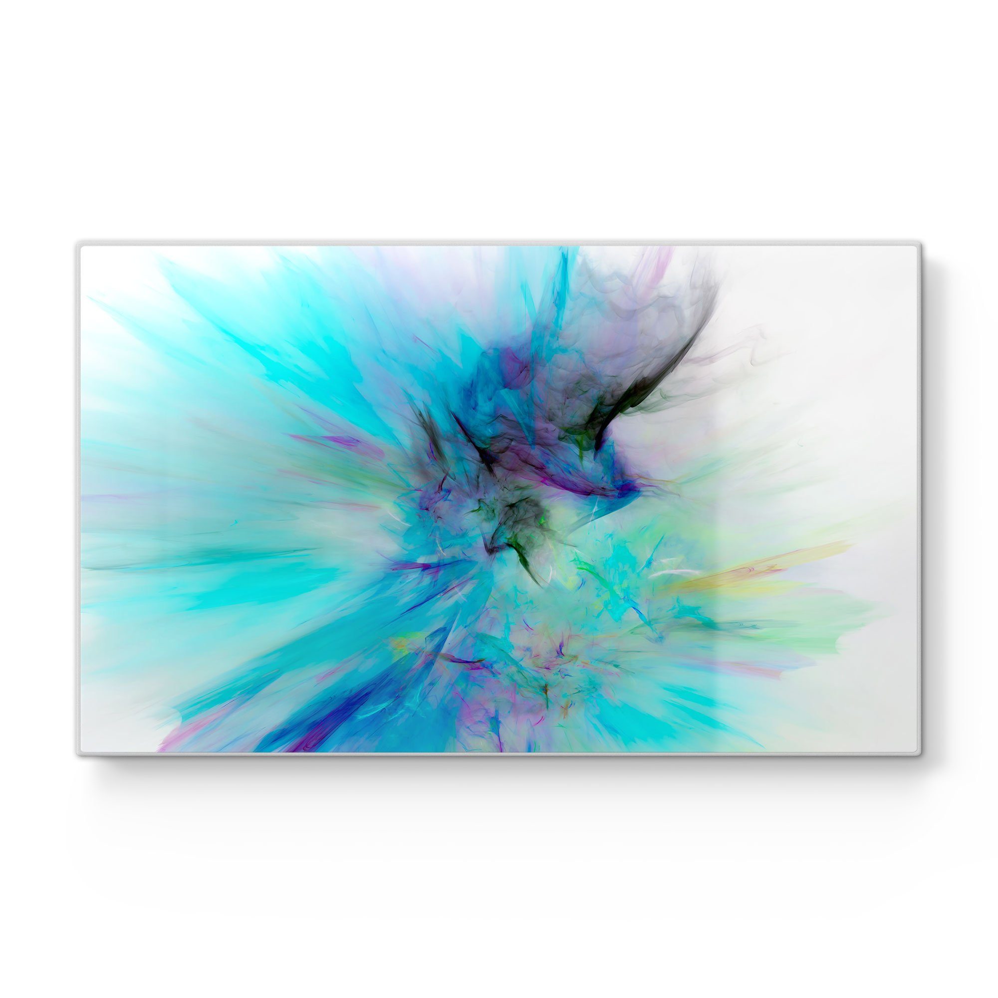 DEQORI Schneidebrett 'Supernova der Farben', Glas, Platte Frühstücksbrett Schneideplatte