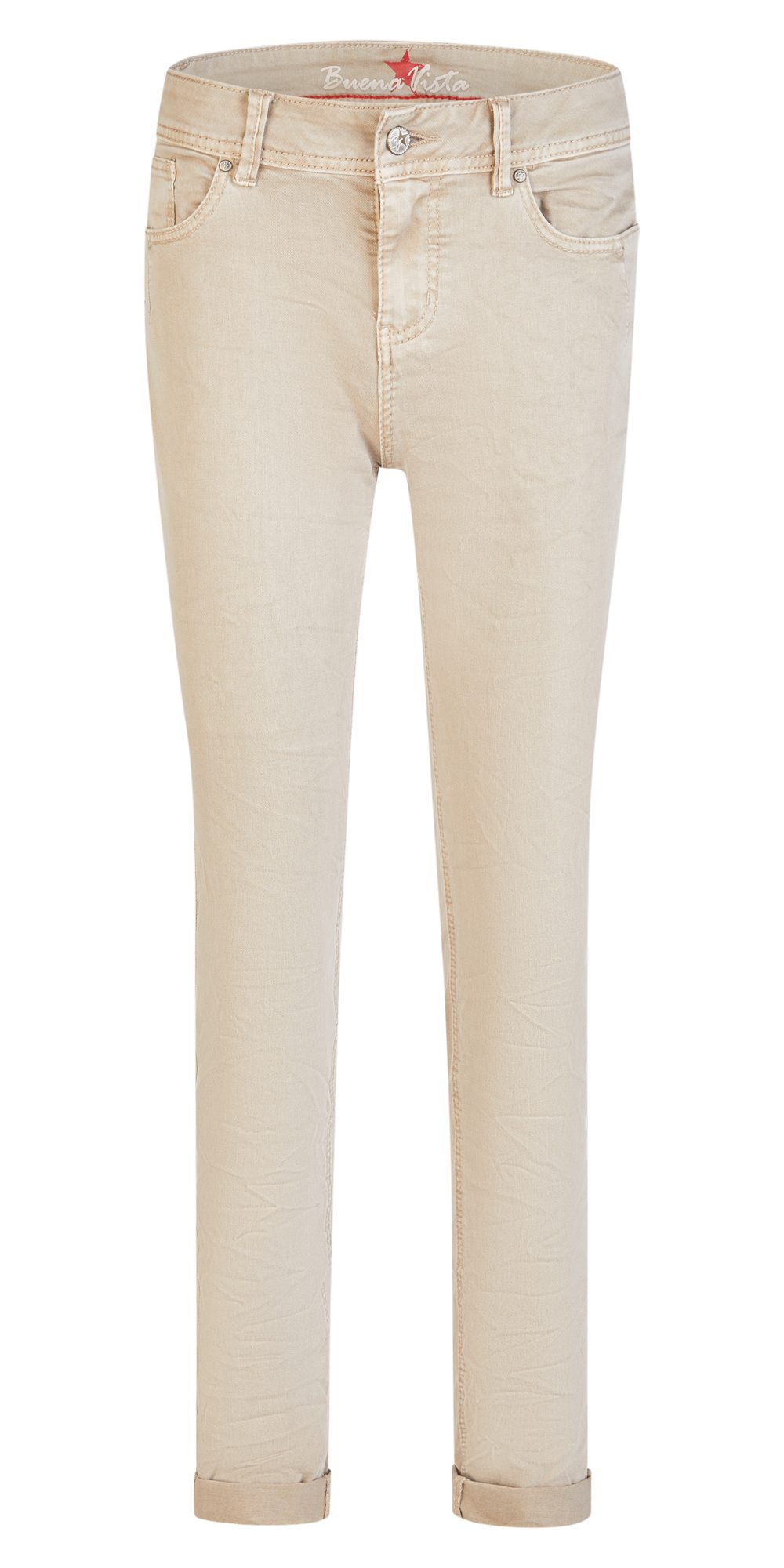 Buena Vista Stoffhose ? Damen Stoffhose ? Beige Twill Hose ? Tapered Fit ? günstig online kaufen