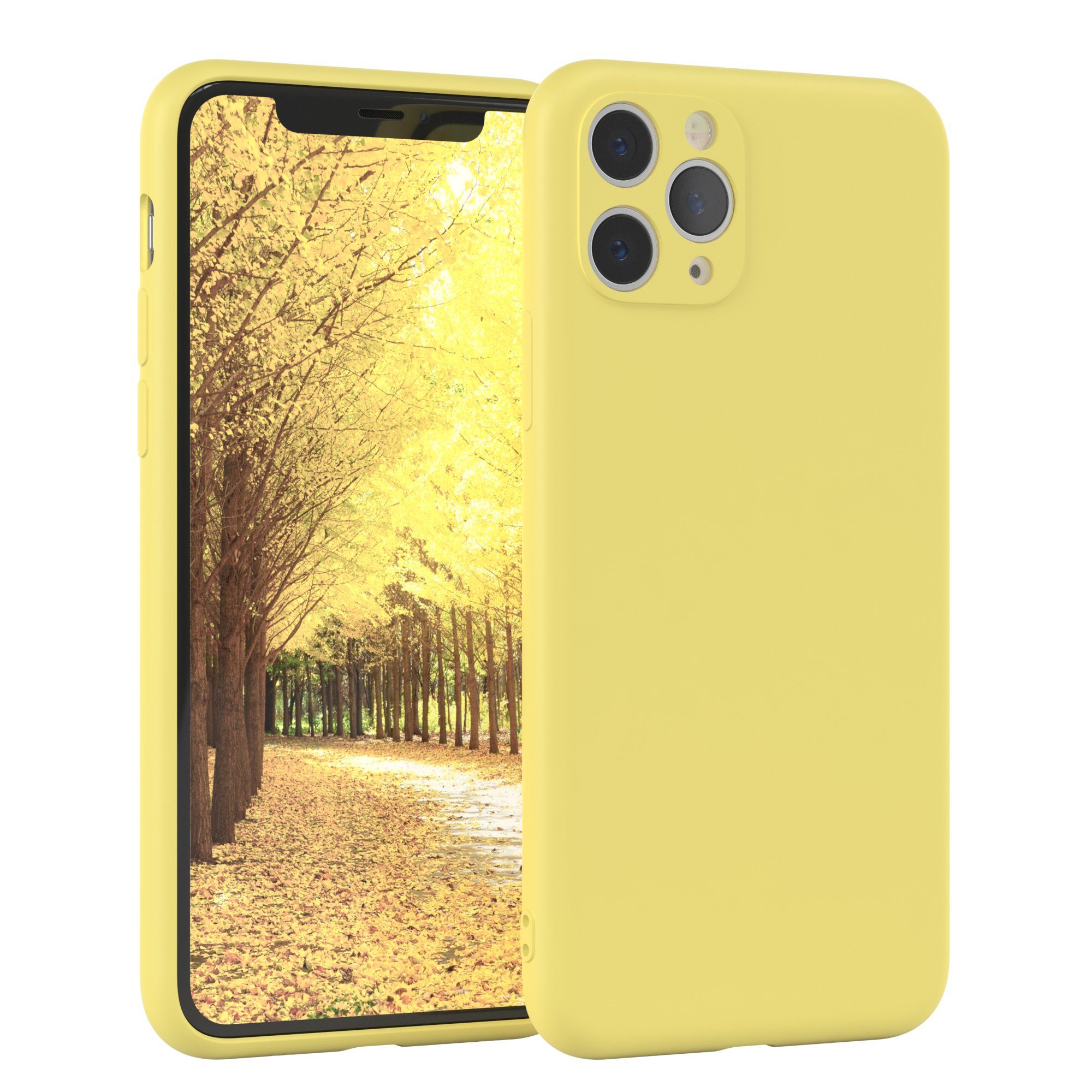 EAZY CASE Handyhülle TPU Hülle für Apple iPhone 11 Pro 5,8 Zoll, Handy Softcase stoßfest Hülle mit Kameraschutz bumper tpuhülle Gelb