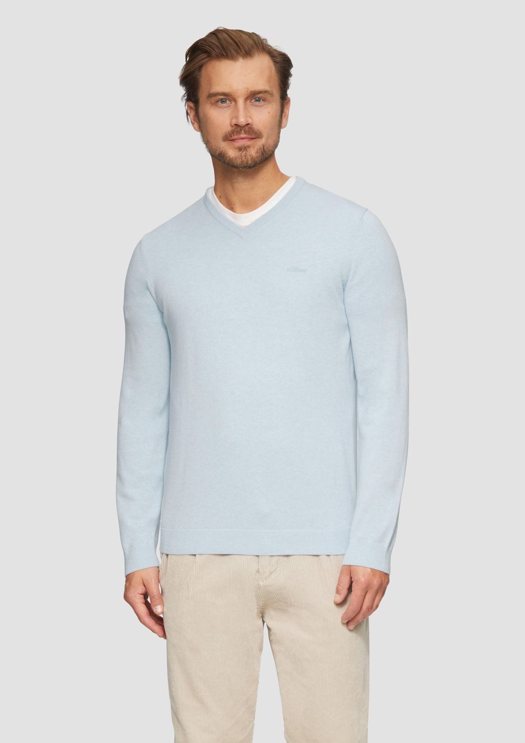 s.Oliver V-Ausschnitt-Pullover Casual (1-tlg) mit V-Ausschnitt günstig online kaufen