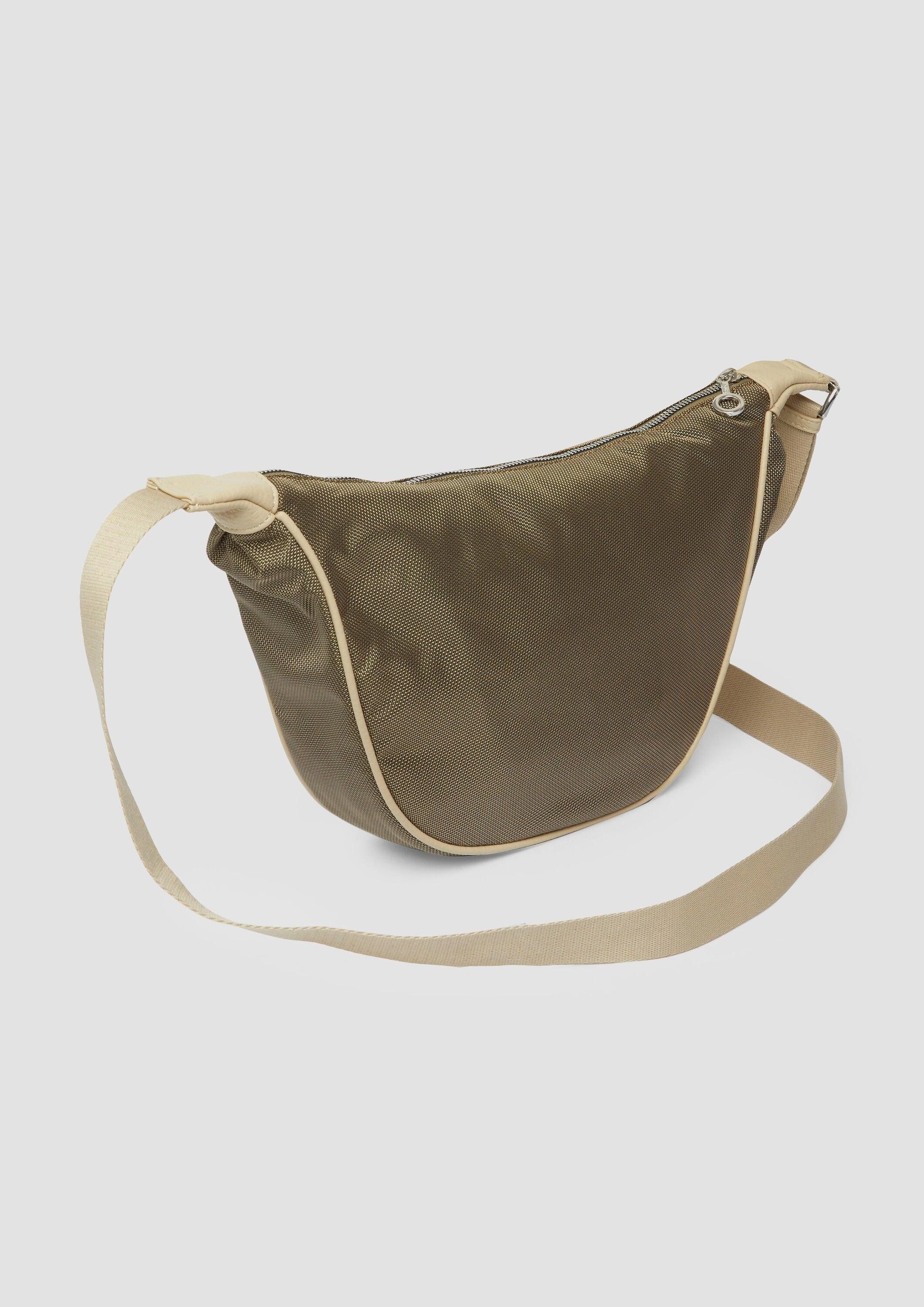 s.Oliver Umhängetasche Tasche, Halbmondtasche mit Reißverschlussfach und Logo