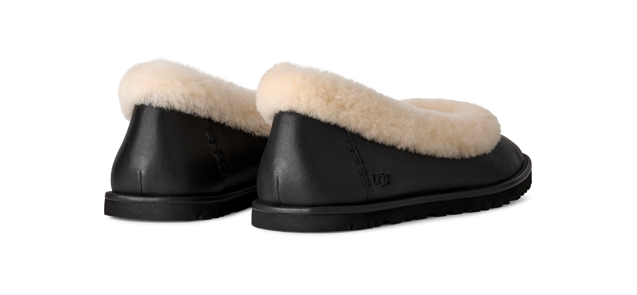 UGG Zora Leather Ballet Flat Ballerina Homeslippers, Flats zum Schlupfen