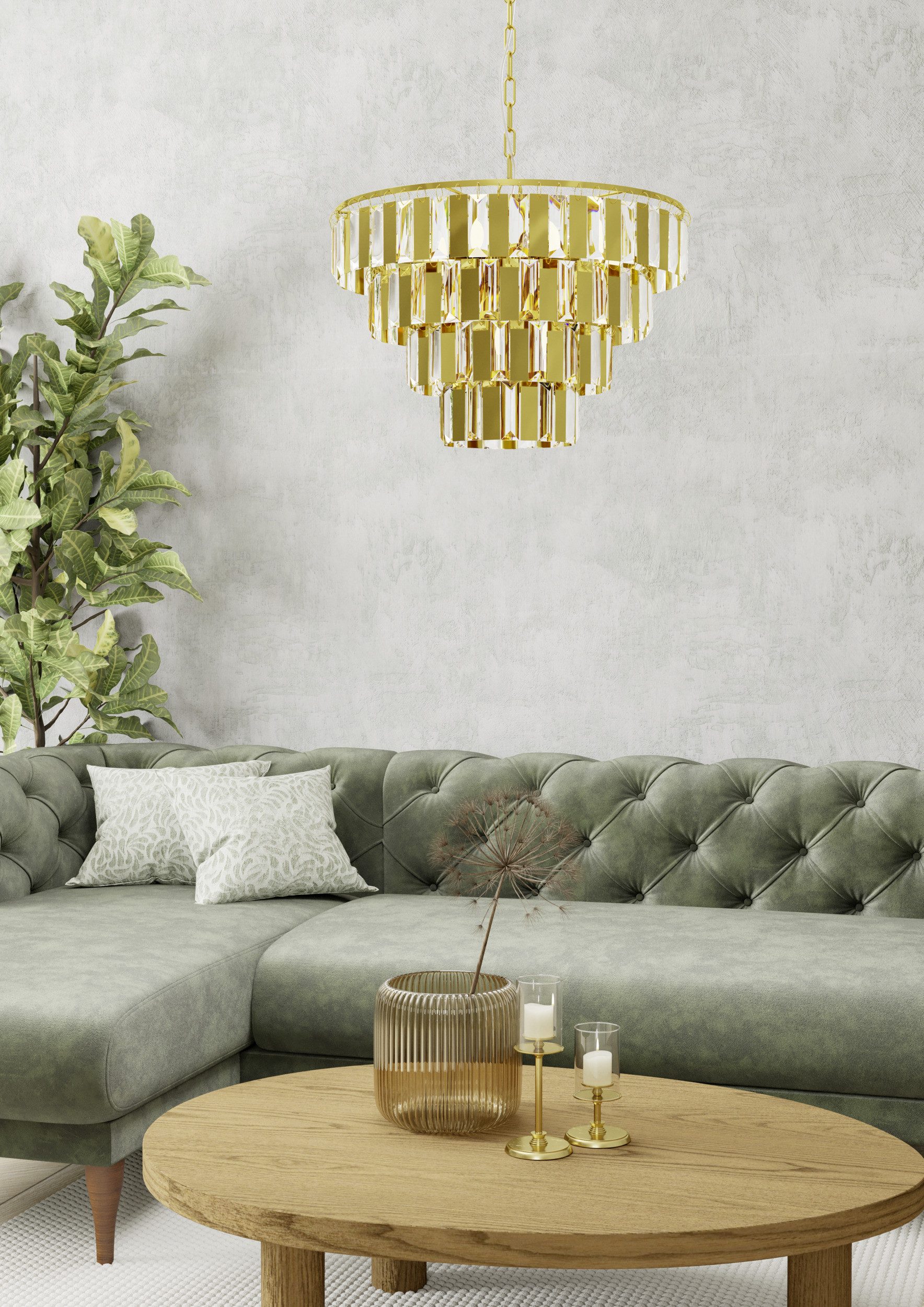 EGLO Hängeleuchte ERSEKA Pendellampe - Stahl - E14 - 7X40W - IP20, ohne Leuchtmittel, Hängelampe, Deckenlampe, Wohnzimmer, Esszimmer, H145 x Ø48,5 cm