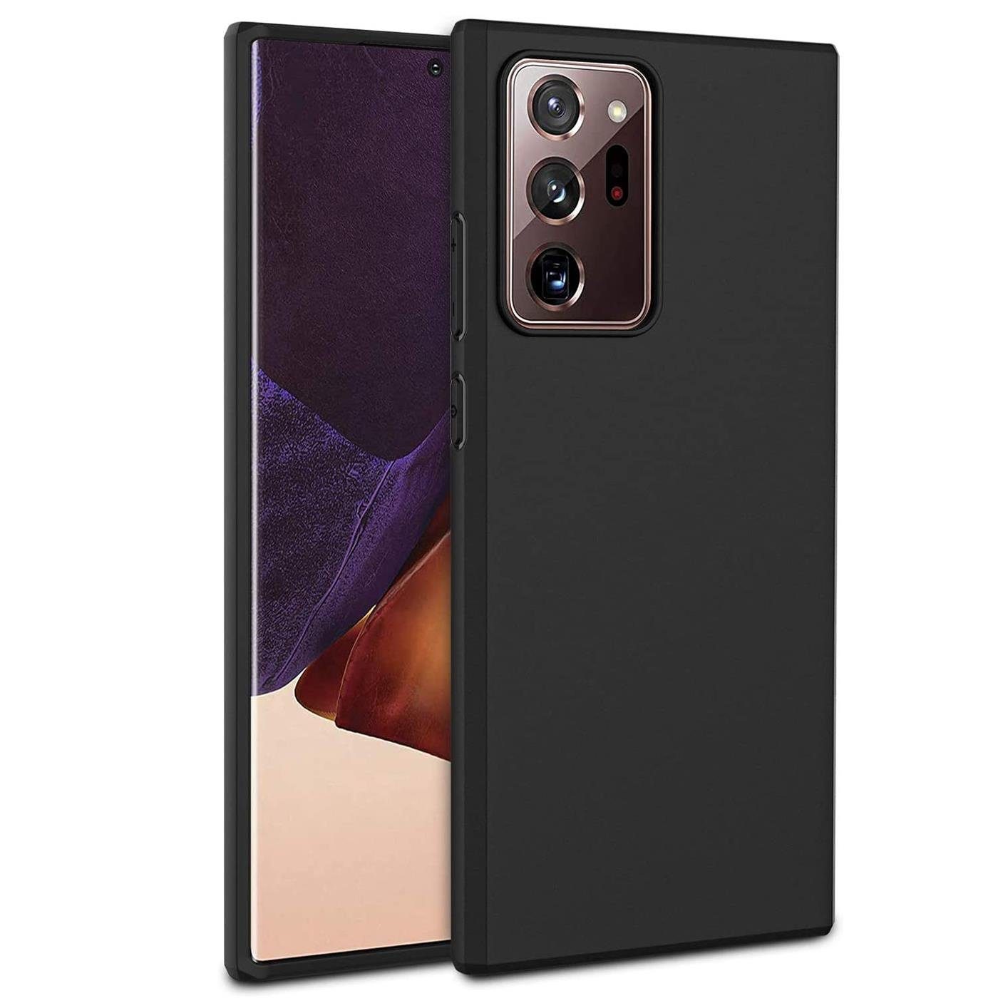 CoolGadget Handyhülle Black Series Handy Hülle für Samsung Galaxy Note 20 Ultra 6,9 Zoll, Edle Silikon Schlicht Schutzhülle für Samsung Note 20 Ultra Hülle