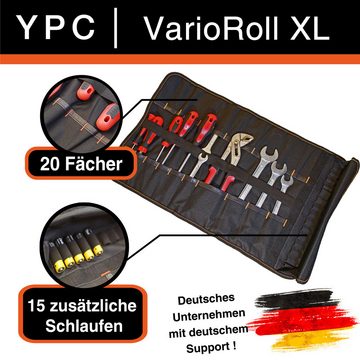 YPC Werkzeugtasche "VarioRoll XL" Werkzeug Rolltasche 56x34cm, reißfest, robust, wasserabweisend, XL Abmessungen, praktisch
