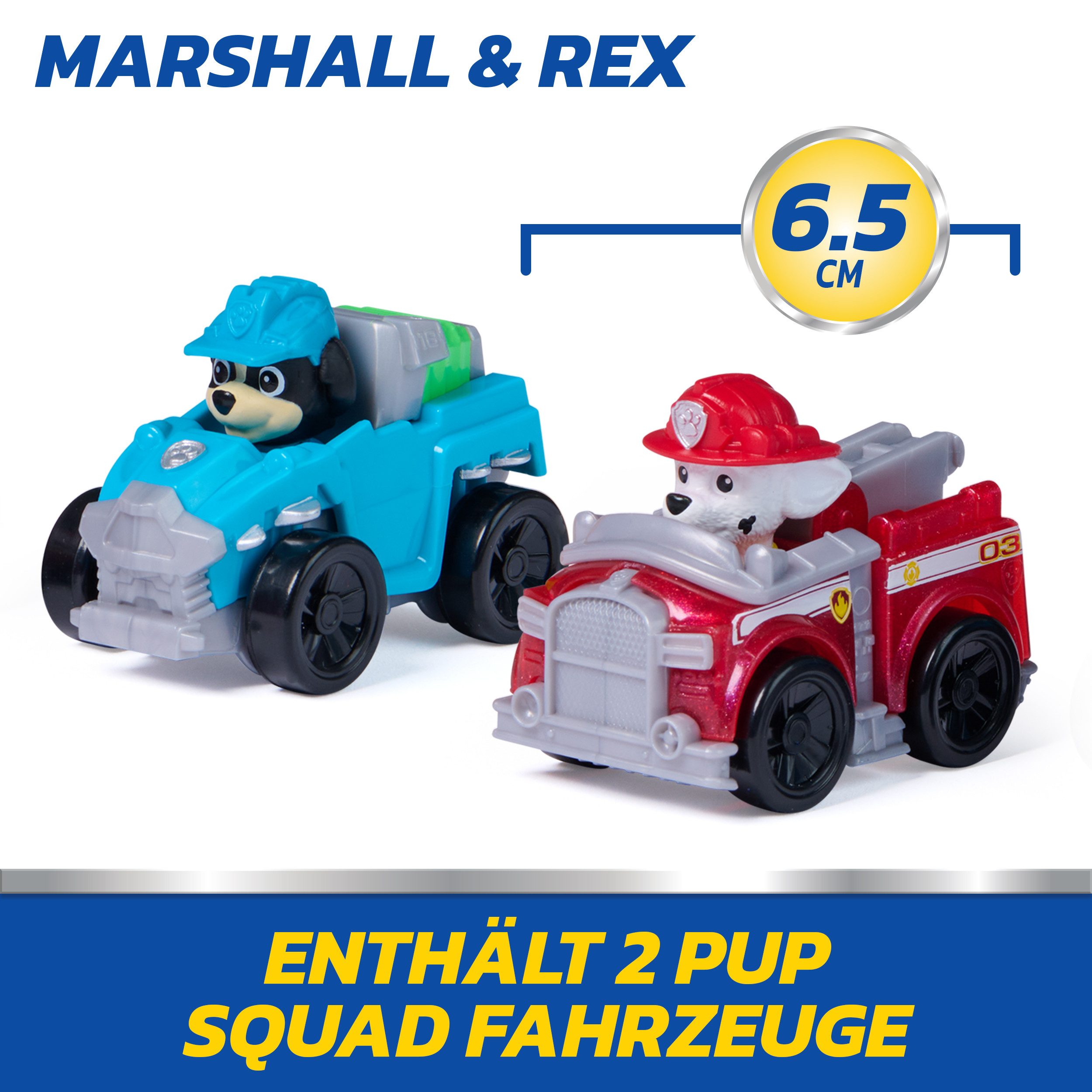 Spin Master Spielzeug-Auto PAW Patrol – Pup Squad Launcher mit Marshall & Rex Fahrzeugen
