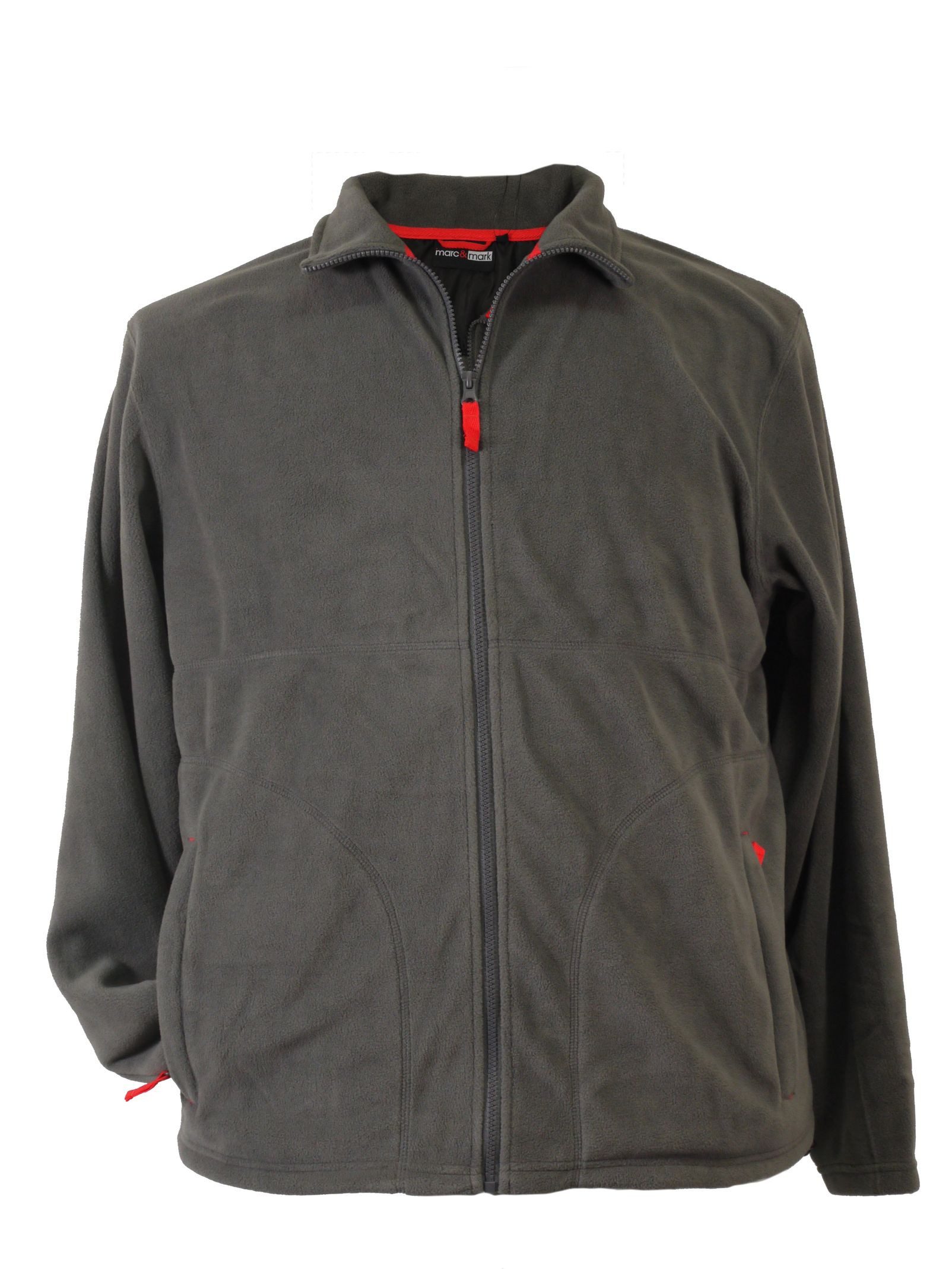 Fleecejacke Basic Fleece Jacke " Seefeld " in großen Größen bis 12 XL in grau