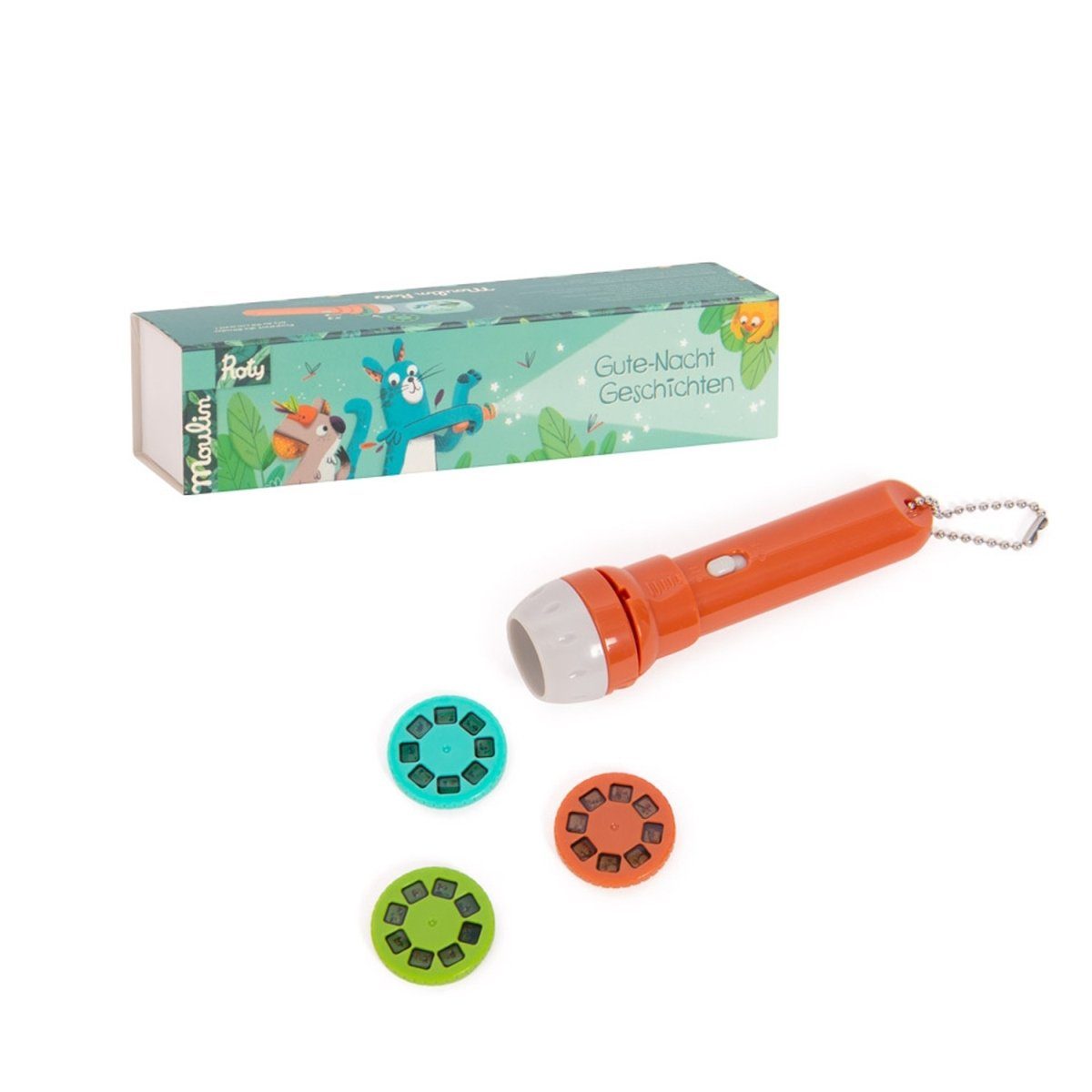 Moulin Roty Projektionslampe Projektionsleuchte Taschenlampe mit Geschichte günstig online kaufen