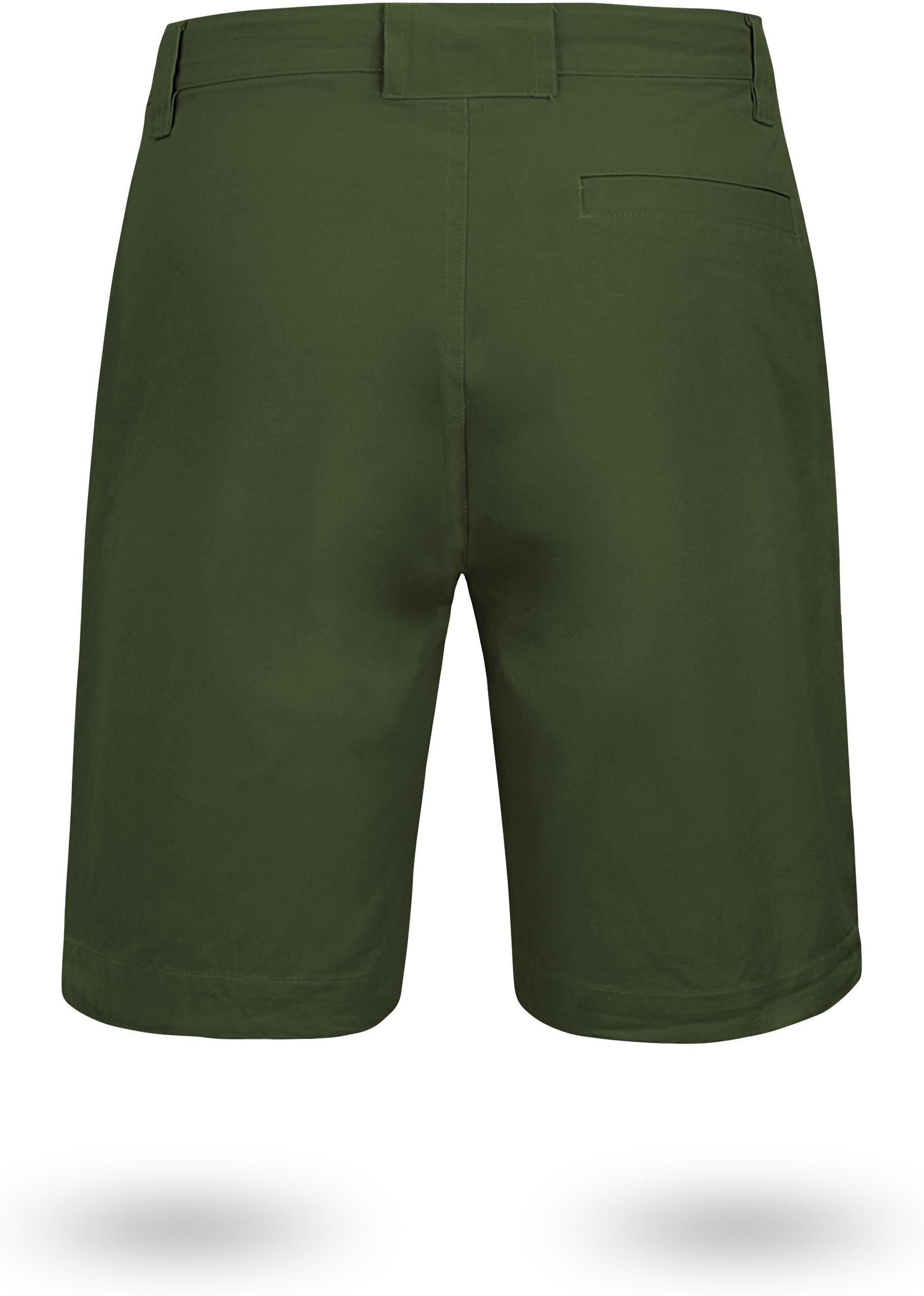 Shorts 100% Zippertasche Gobi Bermudas Oliv invisible normani Vintage kurze Bio-Baumwolle Herren Sommershort Shorts mit Chino aus