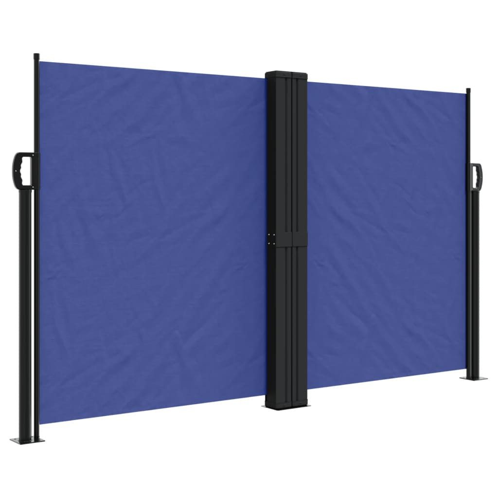 Seitenmarkise 140 x 600 cm Seitenmarkise Ausziehbar Blau 140x600 cm