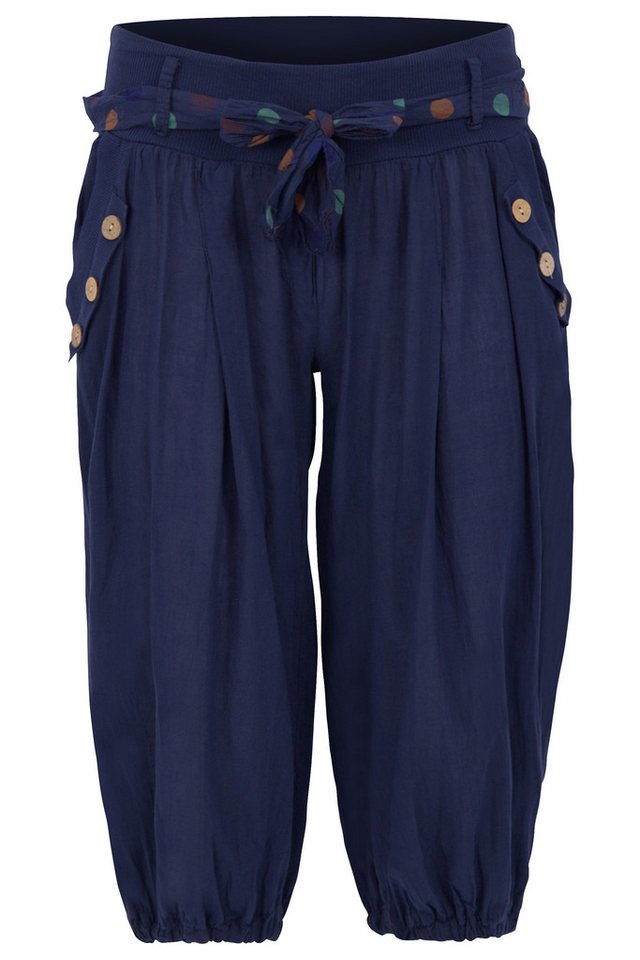 malito more than fashion Caprihose malito Damen Pumphose in Unifarben, lässige kurze Hose, Bermuda für Pumphose in Unifarben Einheitsgröße