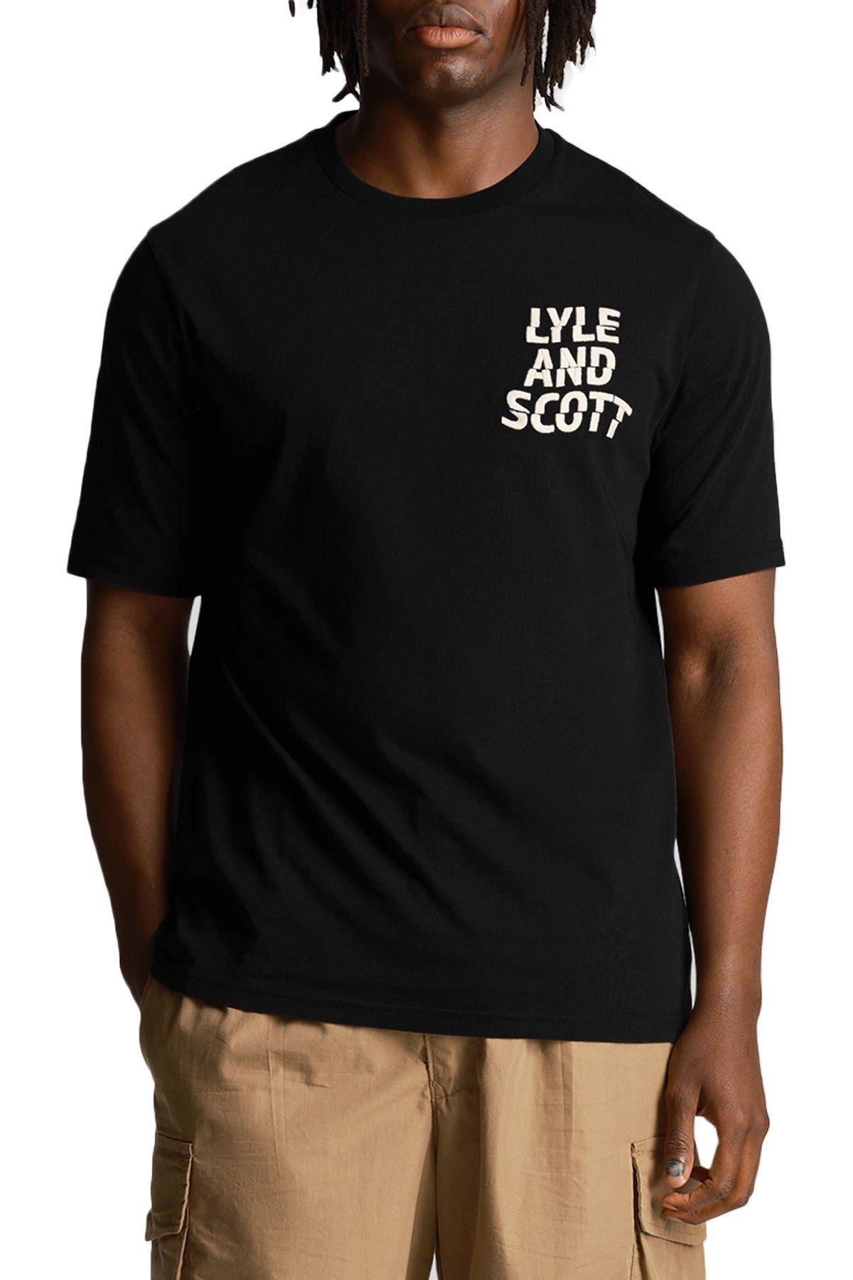Lyle & Scott TShirt Aus Baumwolle, Mit Druck Auf Der Brust