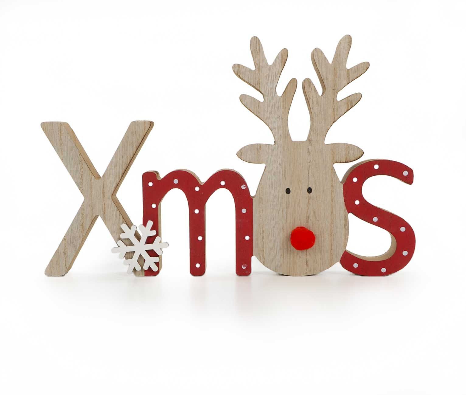 Weihnachtsfigur Schriftzug
