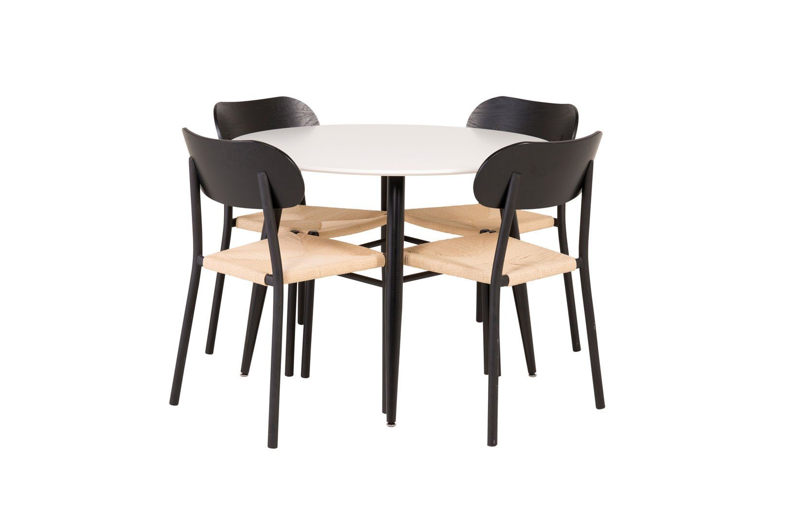 ebuy24 Essgruppe PlazaWHBL100 Essgruppe Esstisch weiß und 4 Polly E, (5-tlg). Reduzierter Preis € 923,95. Unverbindliche Preisempfehlung € 1.231,95