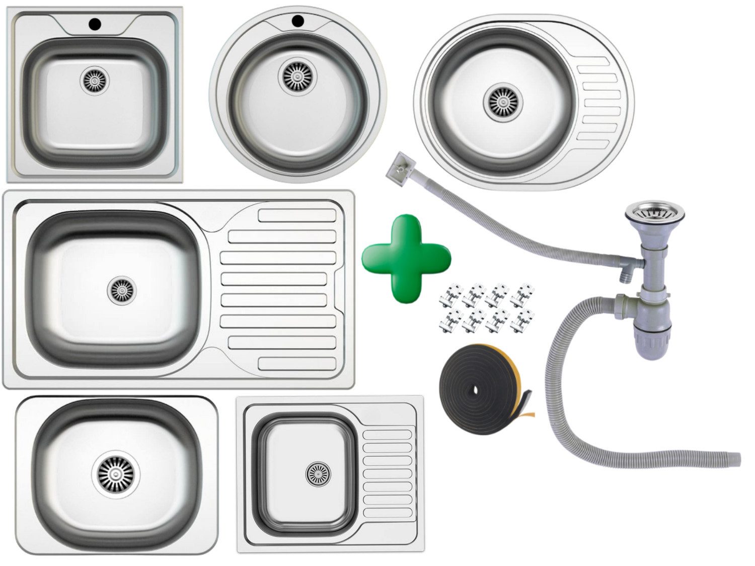 Faizee Home Edelstahlspüle Edelstahl Einbauspülen – Verschiedene Modelle, M günstig online kaufen