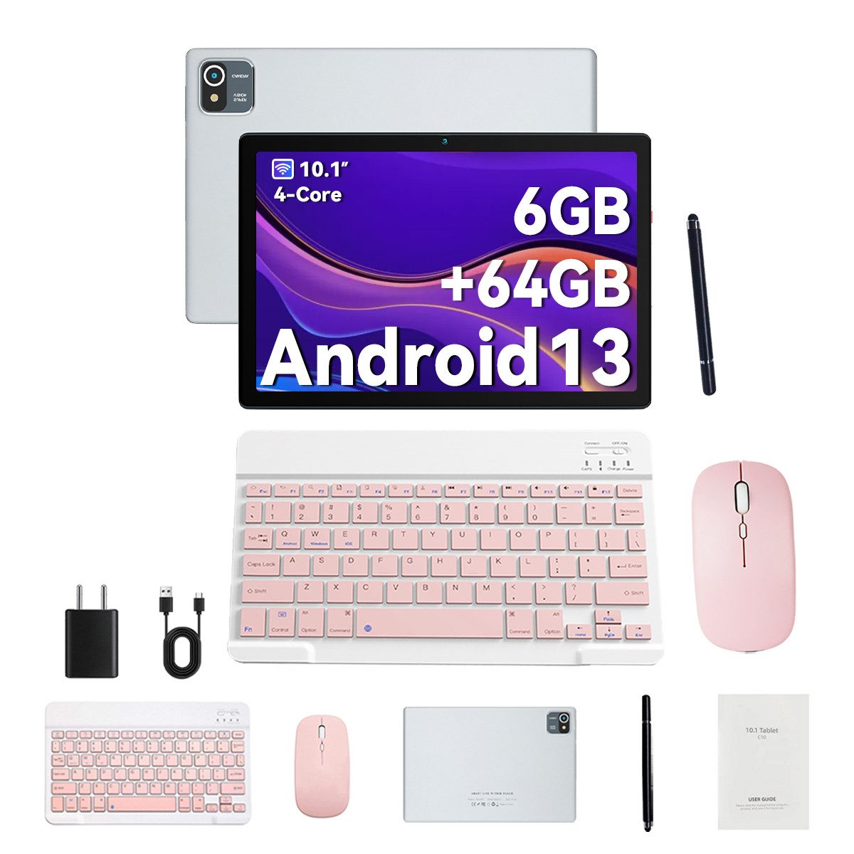 10 Zoll 64 GB 1280x800 IPS Maus Tastatur Handschrift Stift Set Tablet
