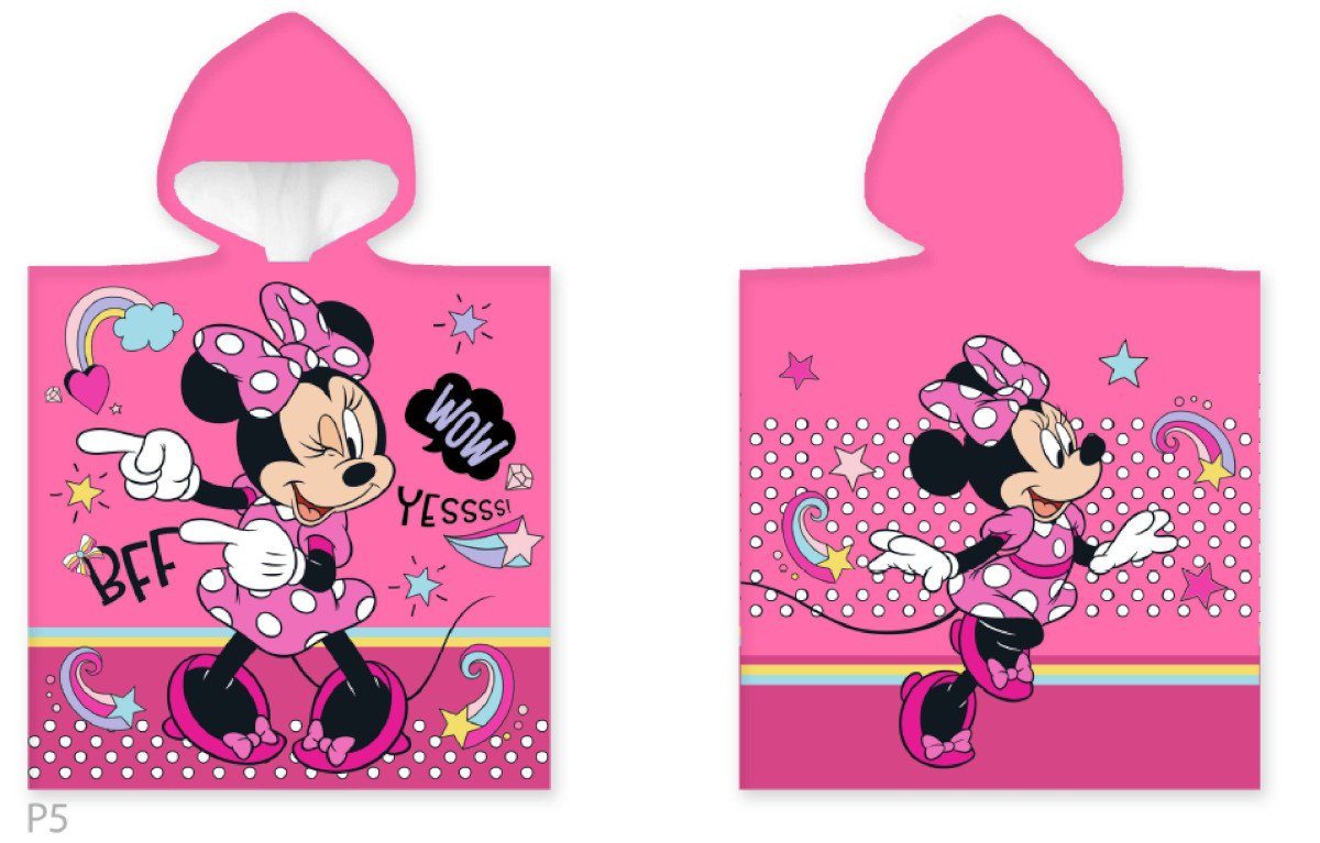 Disney x mit Minnie 110 55 Kaputze Kapuzenhandtuch Poncho Mouse cm Strandtuch