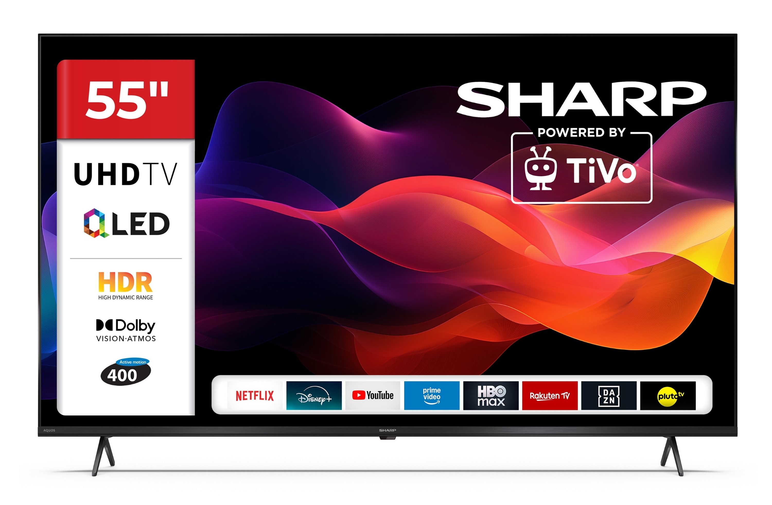 Sharp 55HM5745E QLED-Fernseher (139 cm/55 Zoll, 4K Ultra HD, Smart TV powered by TiVo, Smart TV powered by TiVo, HDR Dolby Vision & Atmos, Triple-Tuner)