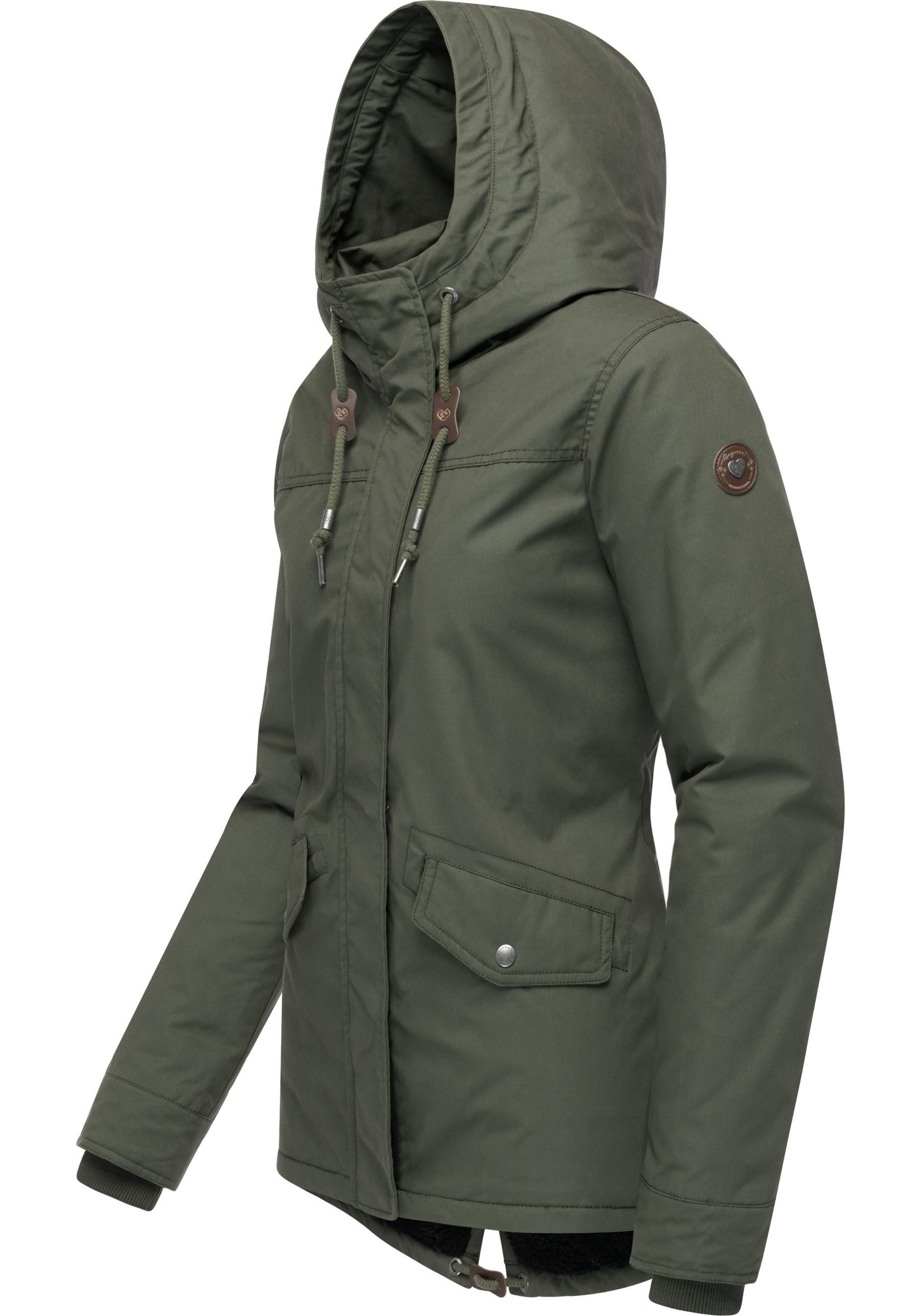 Ragwear Winterjacke Parkker Warm YOUMODO Winter Parka mit kuscheligem Teddy-Innenfutter