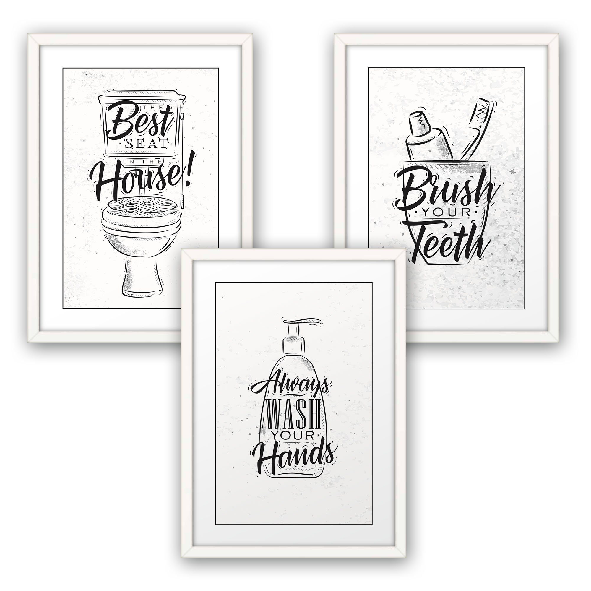 Kreative Feder Poster, WC, Bad, Badezimmer, günstig online kaufen