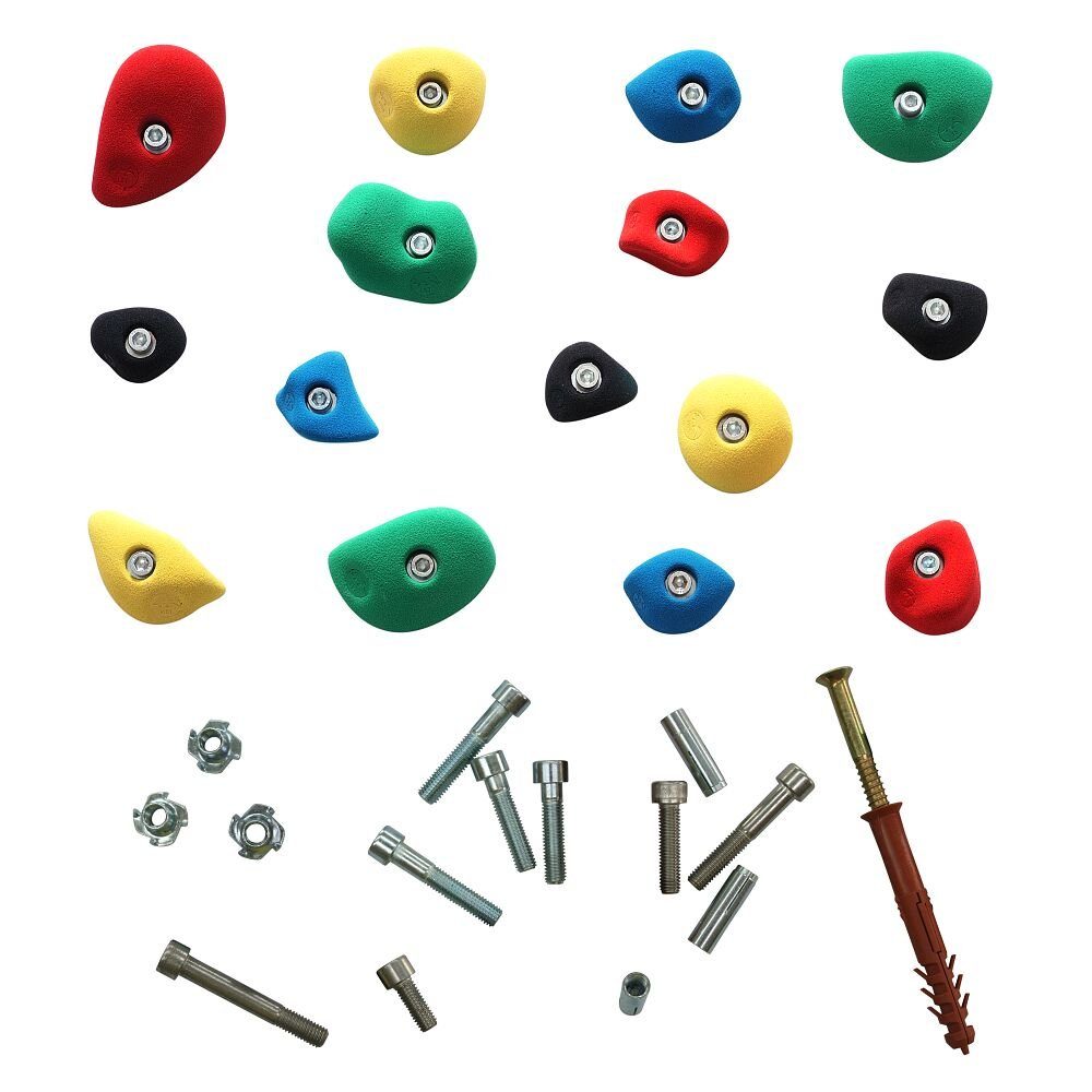 Klettergriff Klettergriff-Set Mittel, Geeignet für Kletter- und Boulderwände