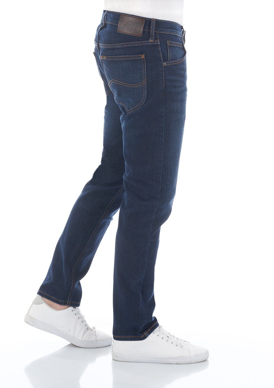 mit Herren Dark Denim Jeanshose Fly Daren Straight-Jeans Fit Regular Stretch Hose (LSS3SGJW3) Lee® Zip