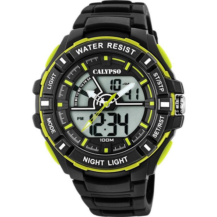 CALYPSO WATCHES Digitaluhr Calypso Herren Uhr K5769/4 (Armbanduhr) Herren Armbanduhr rund Kunststoff PUarmband schwarz Sport