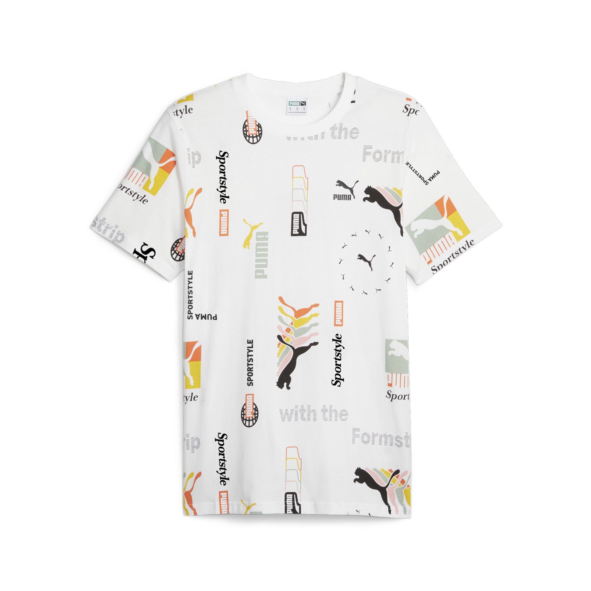 PUMA T-Shirt Classics Brand Love T-Shirt Herren White Aop