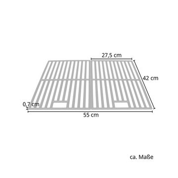 TAINO Grillrost (Set, 2-St), 55 x 42 cm (BxT), Gusseisen, 7mm Stark, universal einsetzbar