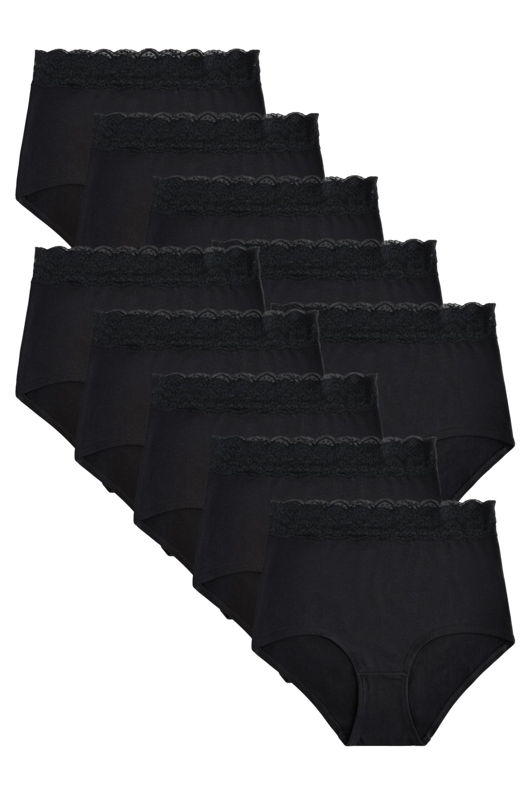 Next Taillenslip 10er-Pack Spitzenslips, volle Bedeckung (10-St)