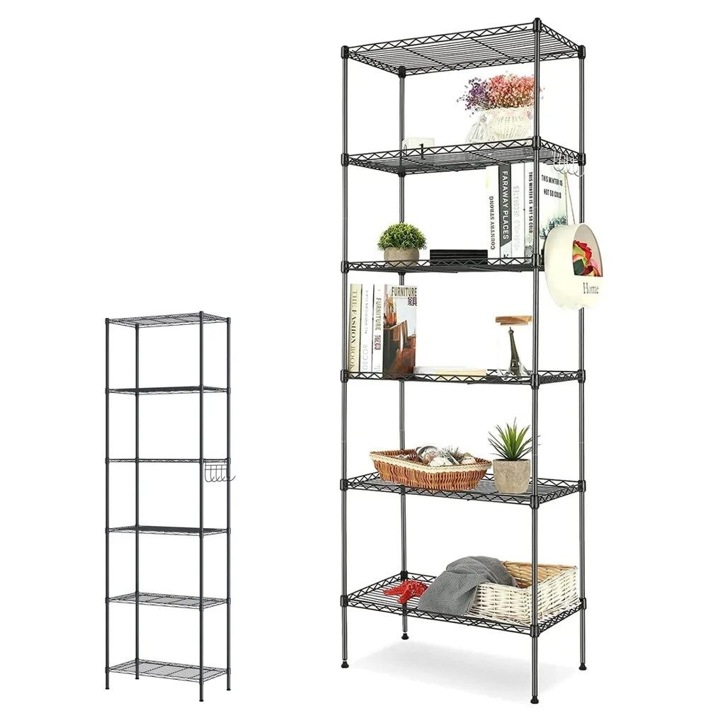 LUCKZON Standregal, 6 Etagen Metallregal, 54x29x160/175 günstig online kaufen