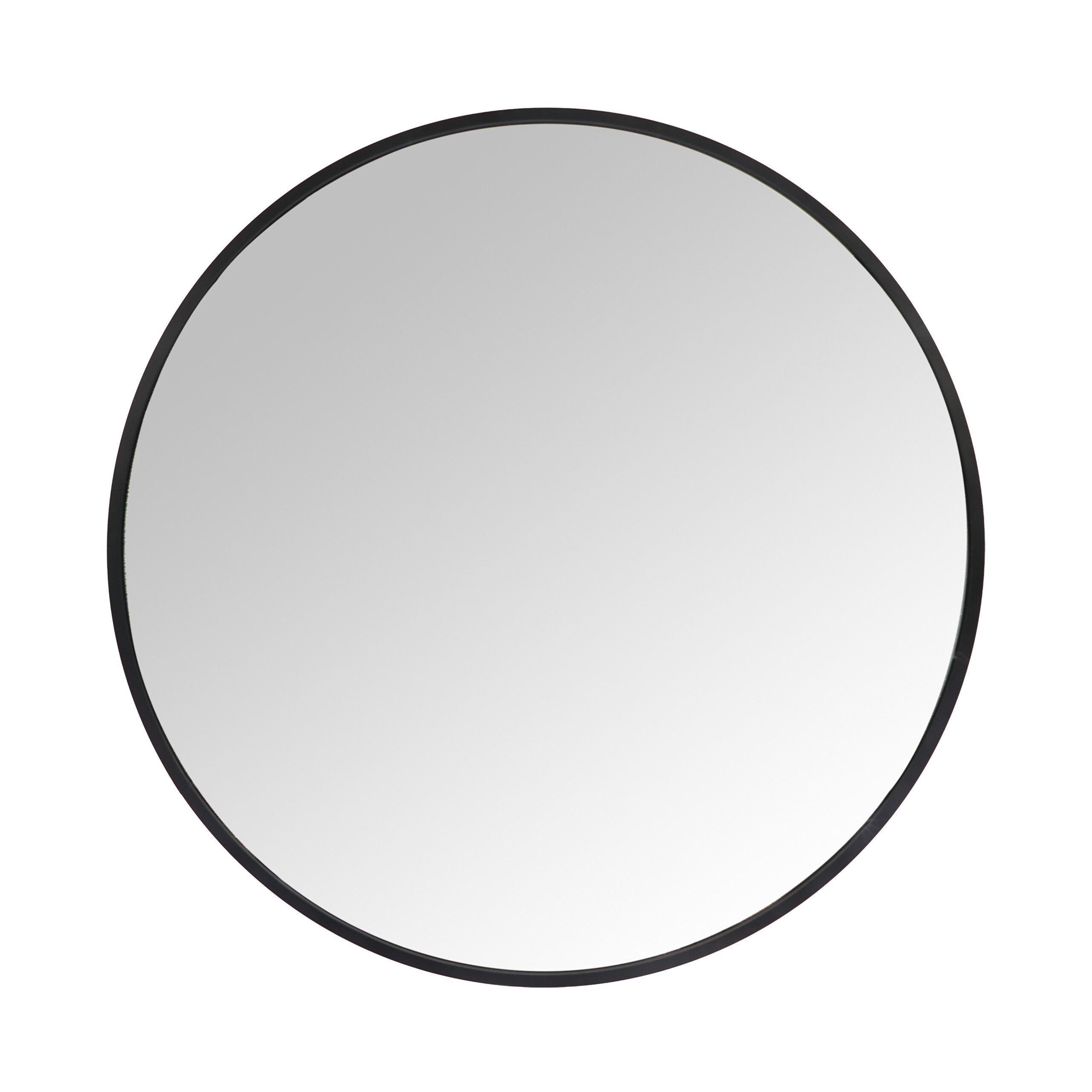 relaxdays Wandspiegel Runder Spiegel, schwarz günstig online kaufen