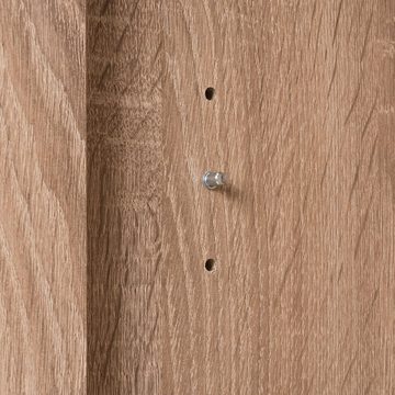 Casaria Kommode Alba DB101, mit 3 Türen 2 Schubladen 107x75x35cm spiegelbarer Aufbau Holz