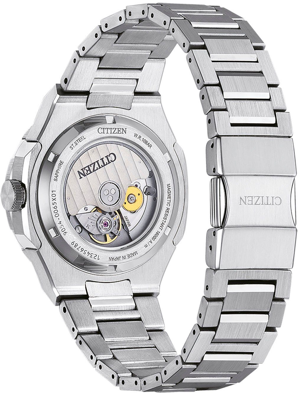 Citizen Automatikuhr Series 8 GMT NB6031-56E, Armbanduhr,Herrenuhr,Saphirglas,bis 10bar wasserdicht,Edelstahlarmband