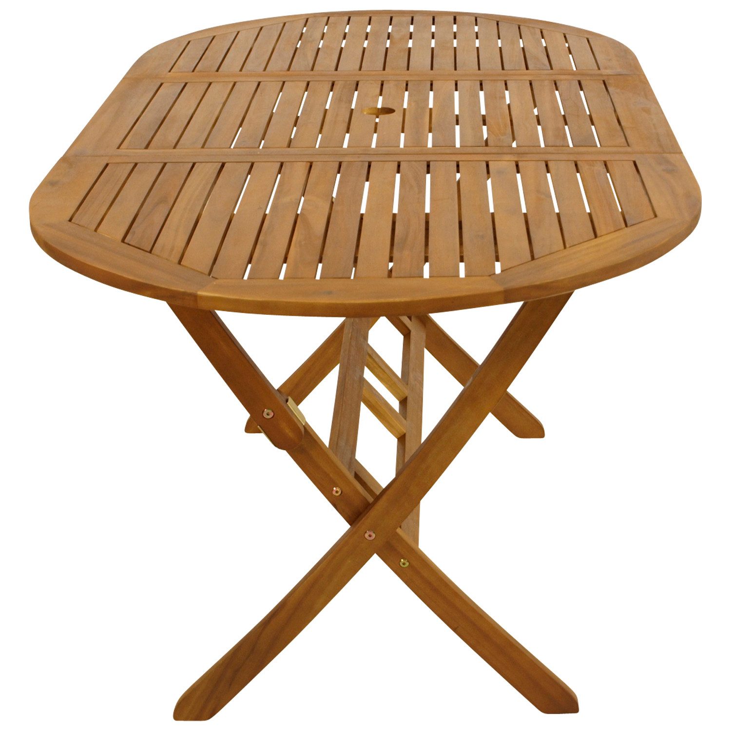 DEGAMO Gartentisch Landhaus (1-St), oval 85x160cm, Akazie geölt, klappbar