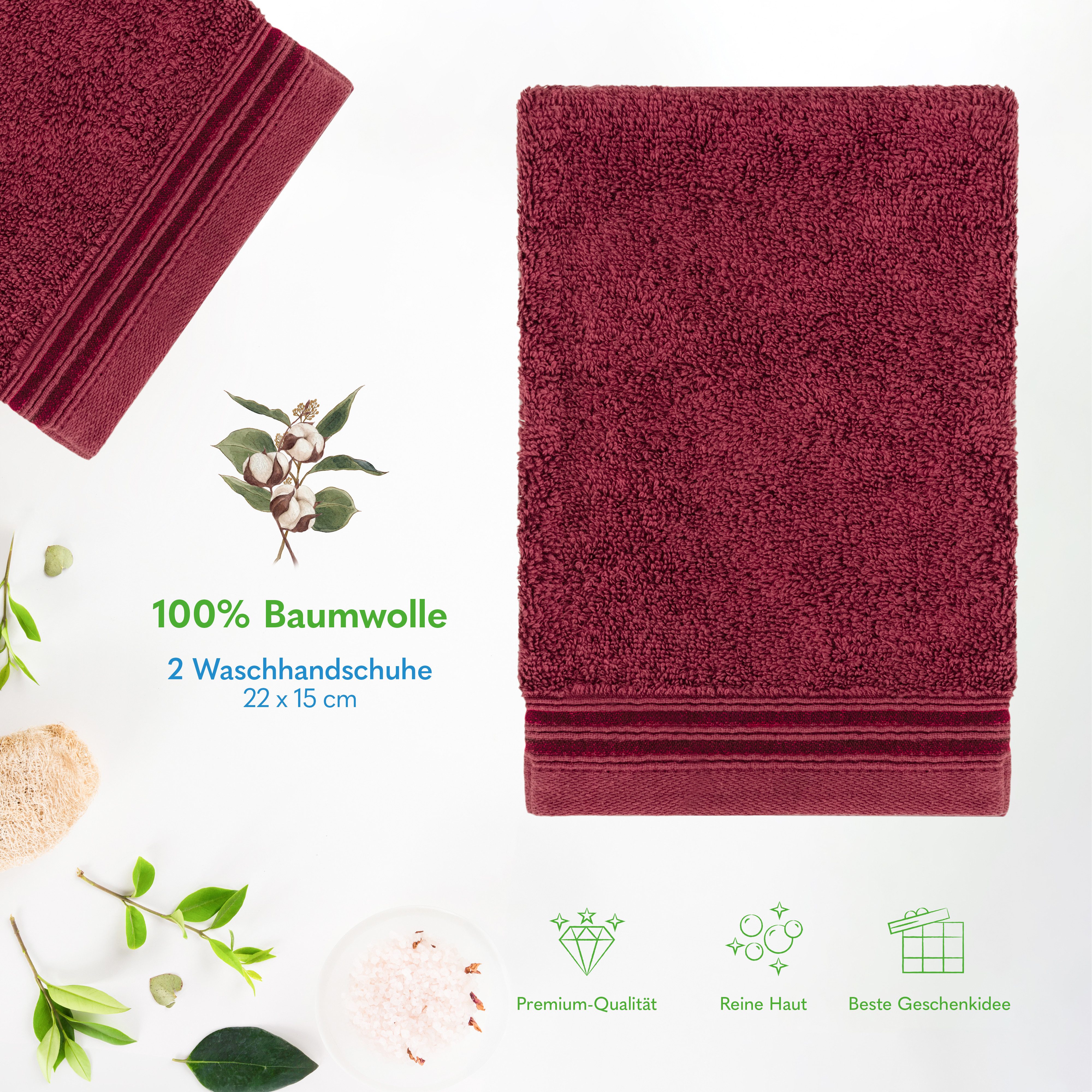 HAMMETEX Waschlappen 2er-Set Waschlappen 15x22 cm, 100% Baumwolle, weich und saugfähig, (Set, 2-St) – Bild 4 von 5