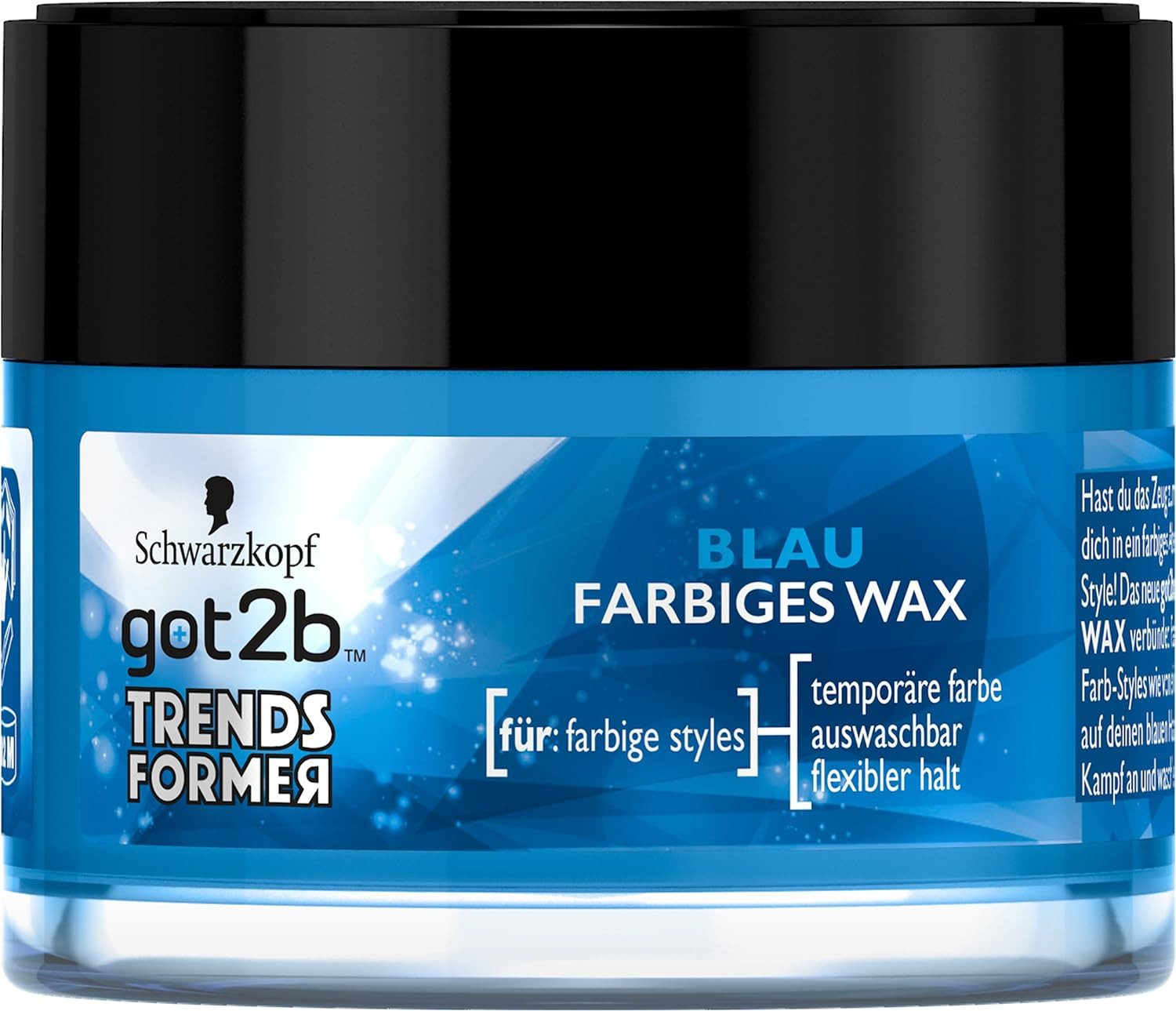 got2b Воск для волос Trendsformer farbiges Wax für trendige Frisuren Blau 50ml, 1-tlg.