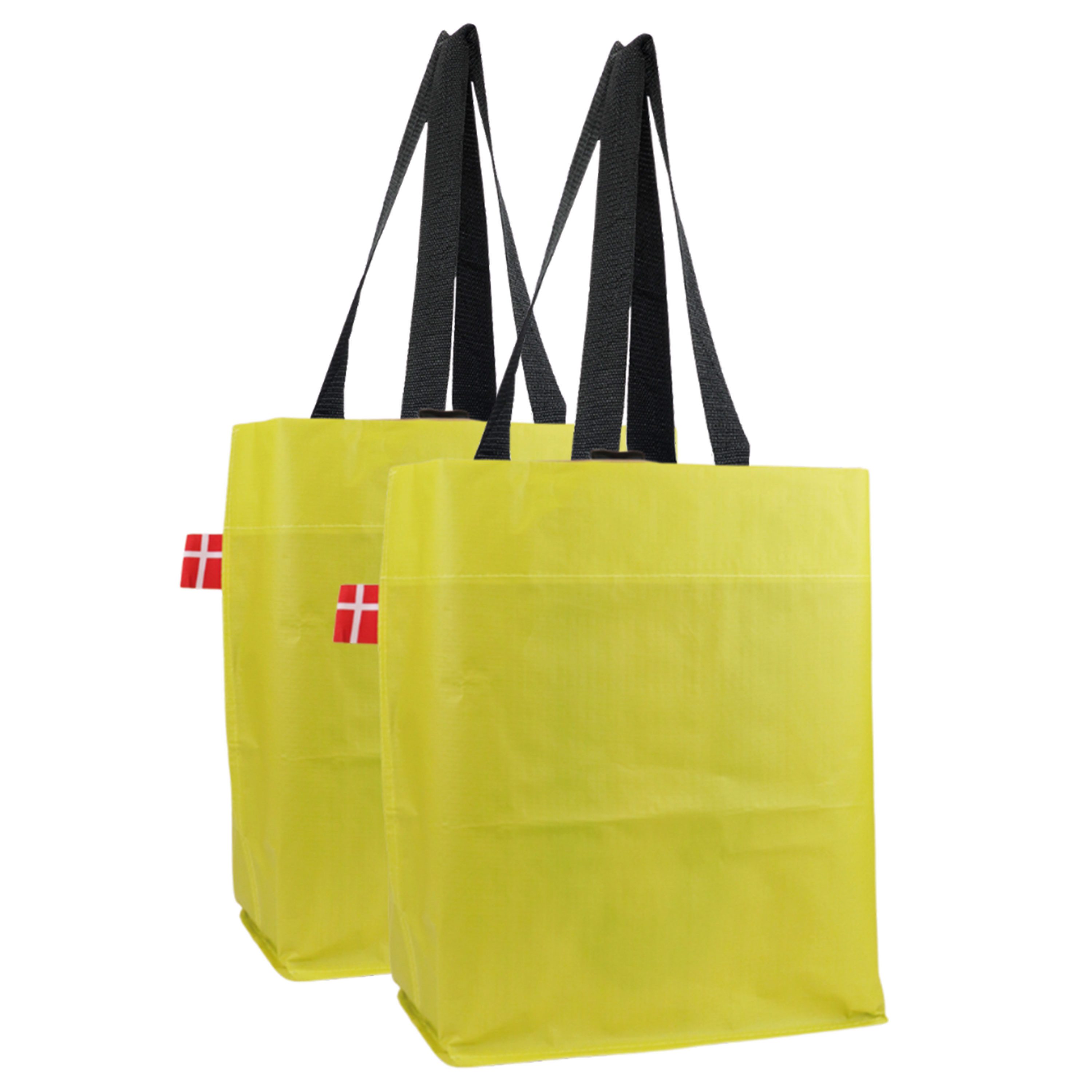 BIKEZAC Shopper 2er Set COBAGS 2.0 Einkaufstaschen Gelb – Recycelt & faltbar (Recycelte Fahrradtasche für Gepäckträger – Platzsparend & robust, Fahrradeinkaufstasche wasserdicht Gepäckträger Einkaufswagen), Recycelt & alltagstauglich – Einfach mit dem Ein