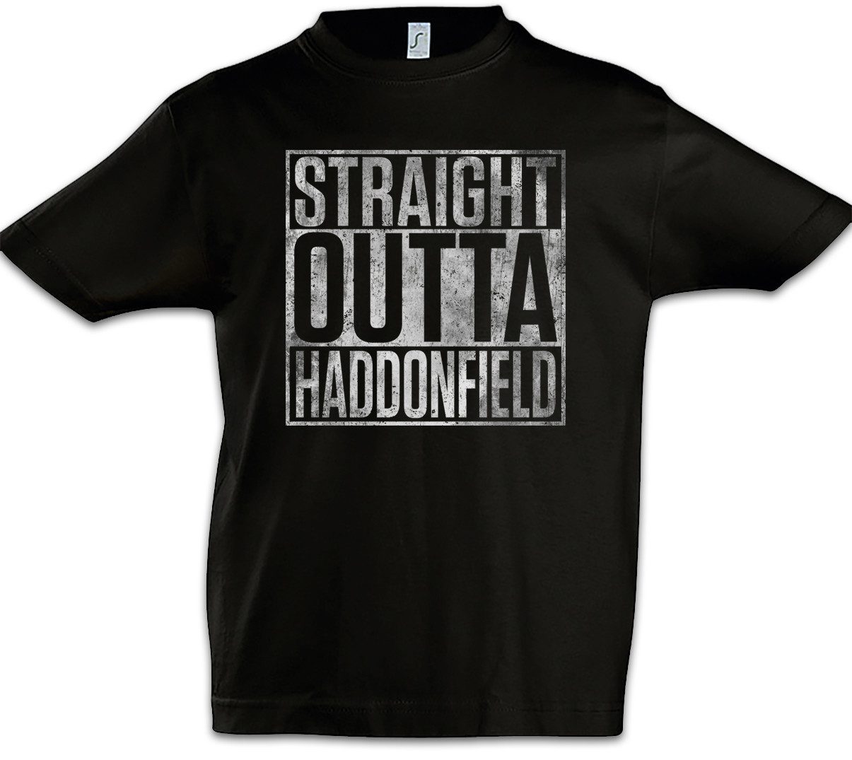 Print-Shirt Straight Outta Haddonfield Kinder T-Shirt Halloween Michael Horror