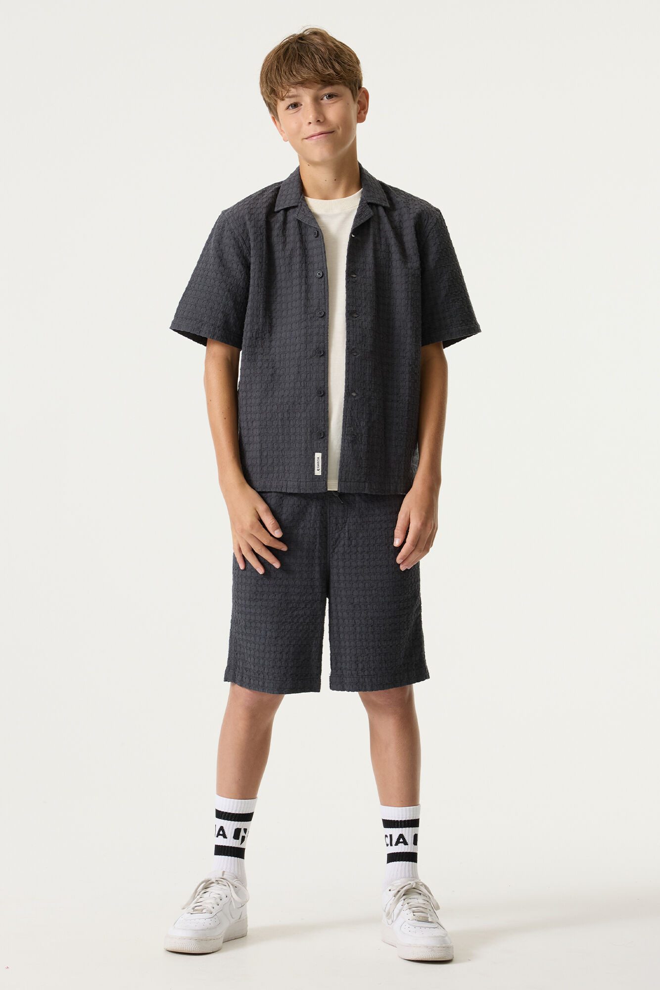 Garcia Shorts in Waffle-Optik und mit Kordelzug, for Boys