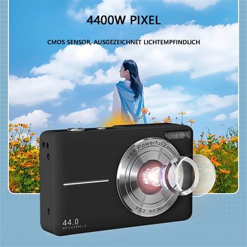 Novzep Tragbare Digitalkamera, 44 Megapixel, 1080p, Kompaktkamera (Vlog-Kamera, mit 2,4" LCD-Display)