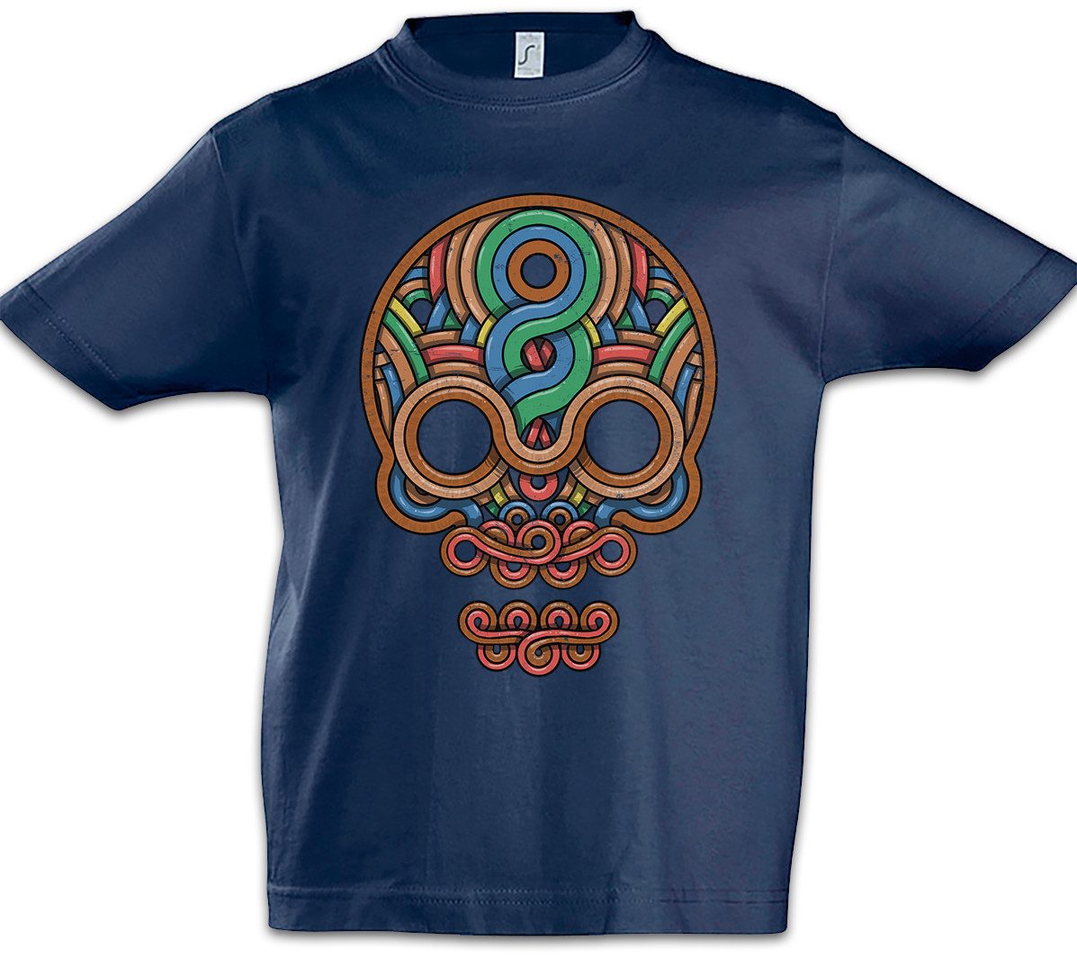 Print-Shirt Inca Skull Kinder T-Shirt Inka Mayans Maya Aztecs Azteken America Ink
