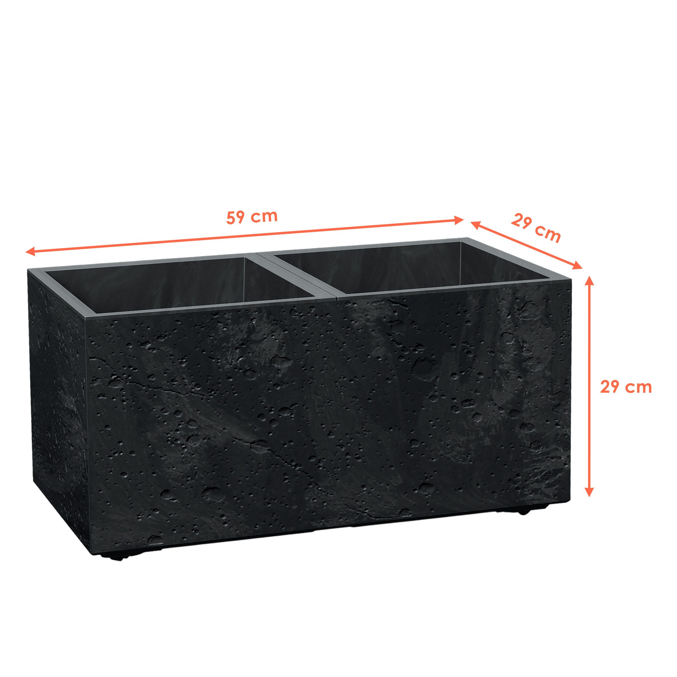 Spetebo Blumentopf Kunststoff Blumenkasten Beton Optik günstig online kaufen