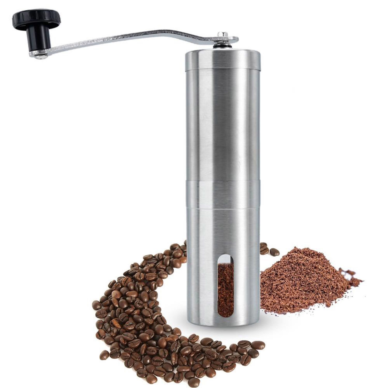 Intirilife Kaffeemühle, Keramik Mahlwerk, Kaffeemühle Manuelle Mühle zum Mahlen von Kaffee Hand Espressomühle