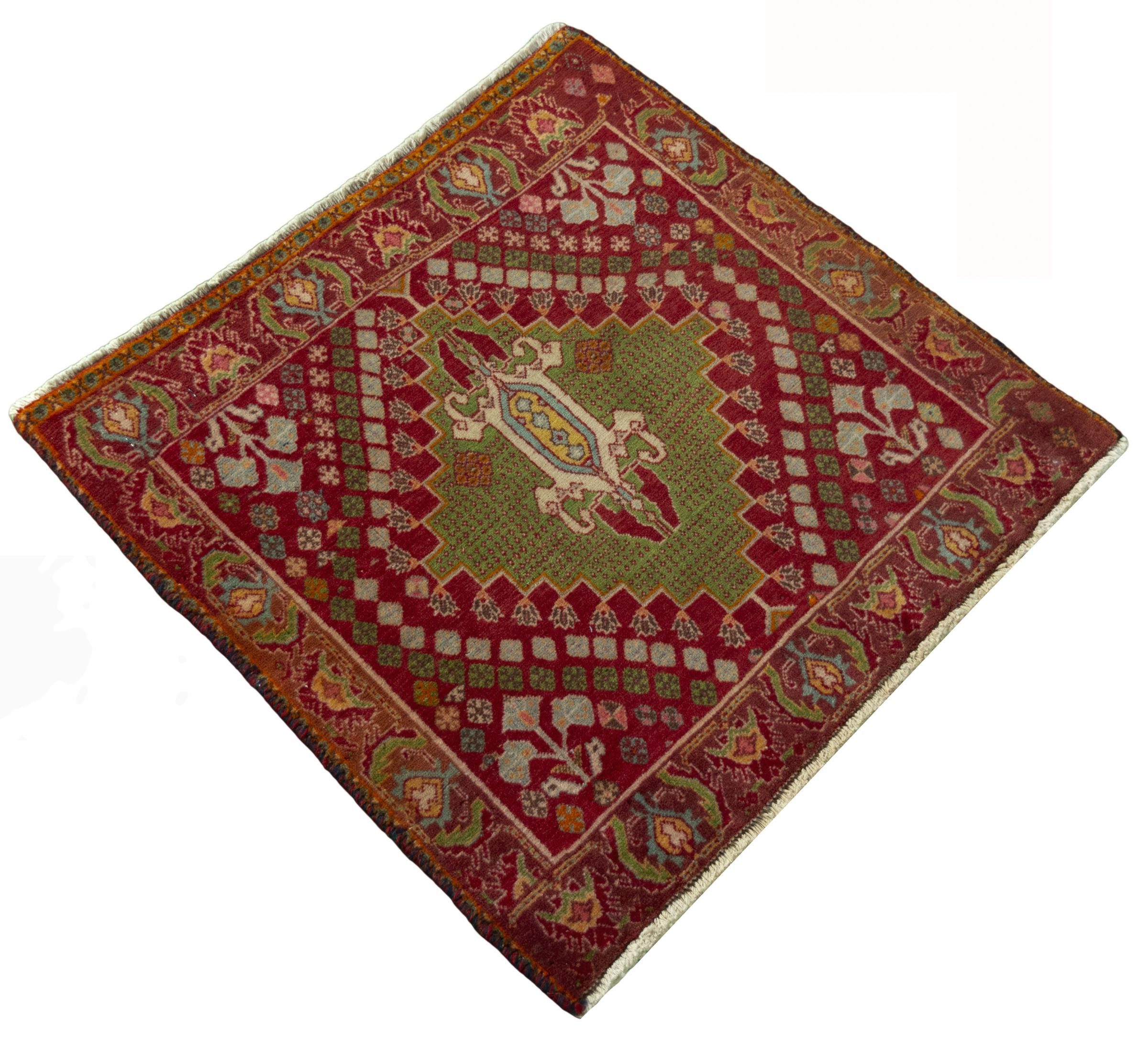 Nain Trading Orientteppich Shiraz 65x63 Handgeknüpfter Orientteppich / Perserteppich Quadratisch, quadratisch, Höhe: 10 mm